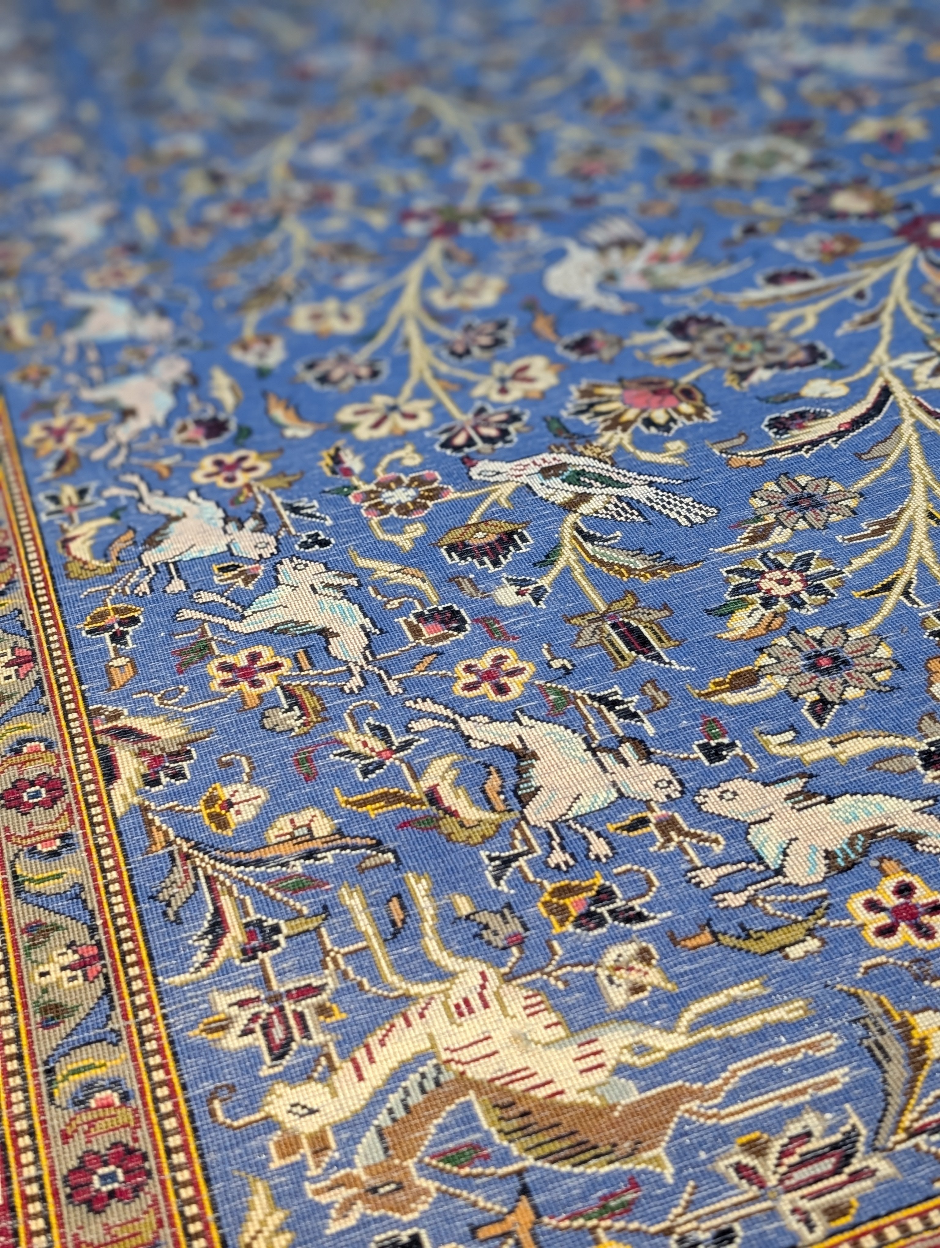 Tappeto Kashan Kork con certificazione venditore Toluian