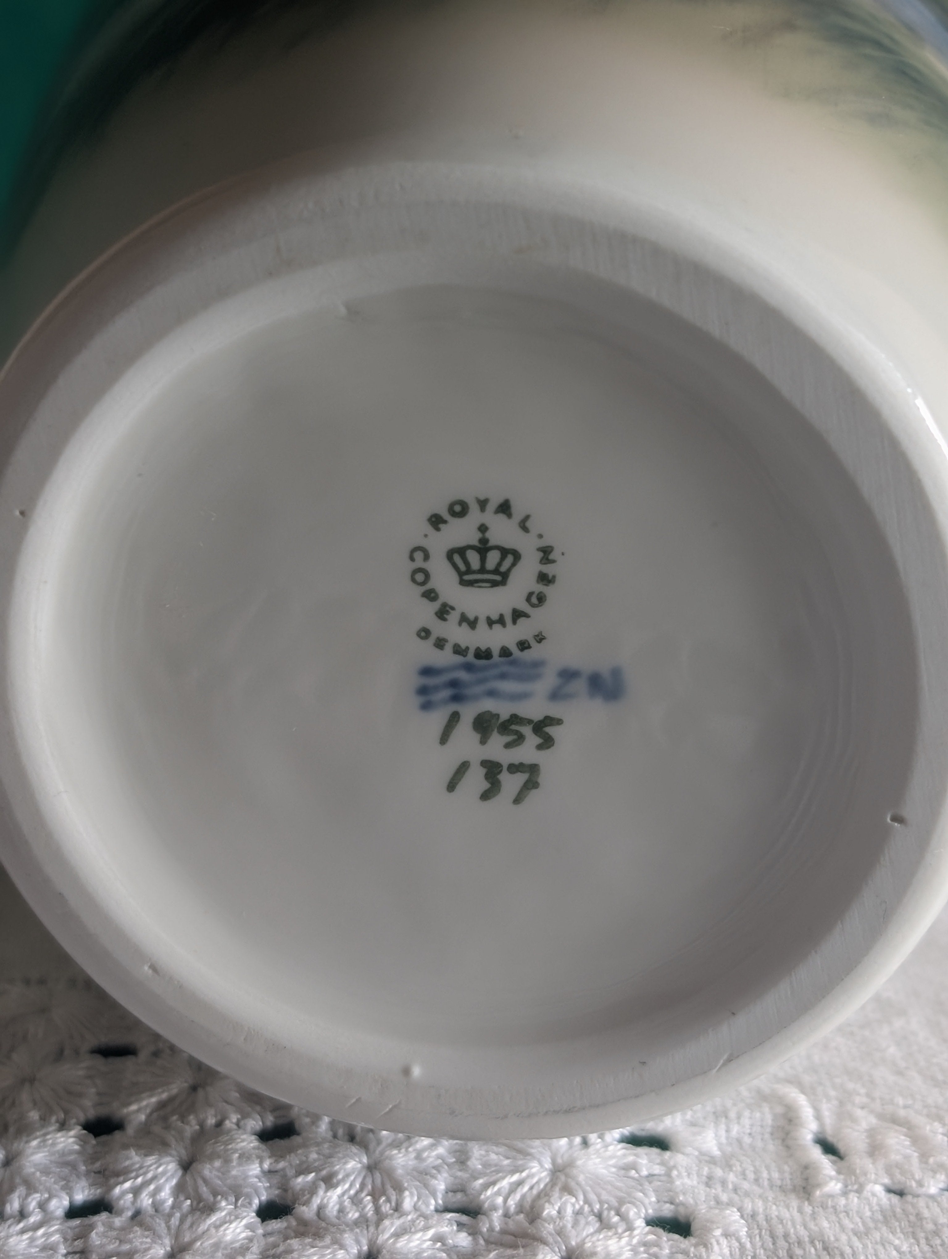 Vaso in porcellana della Royal Copenhagen : Cigni in volo