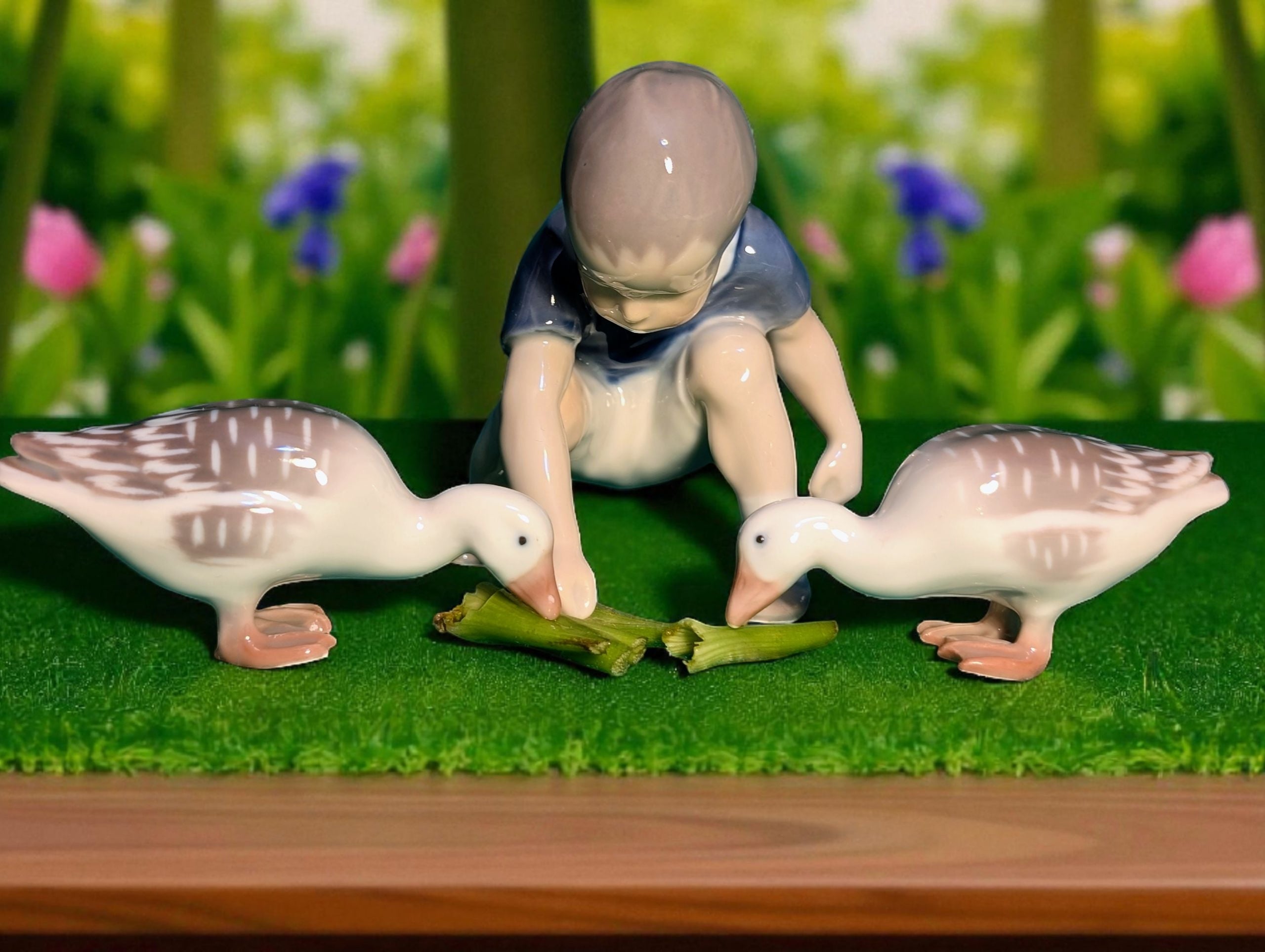 Dickie Boy con anatre e  cinciallegre