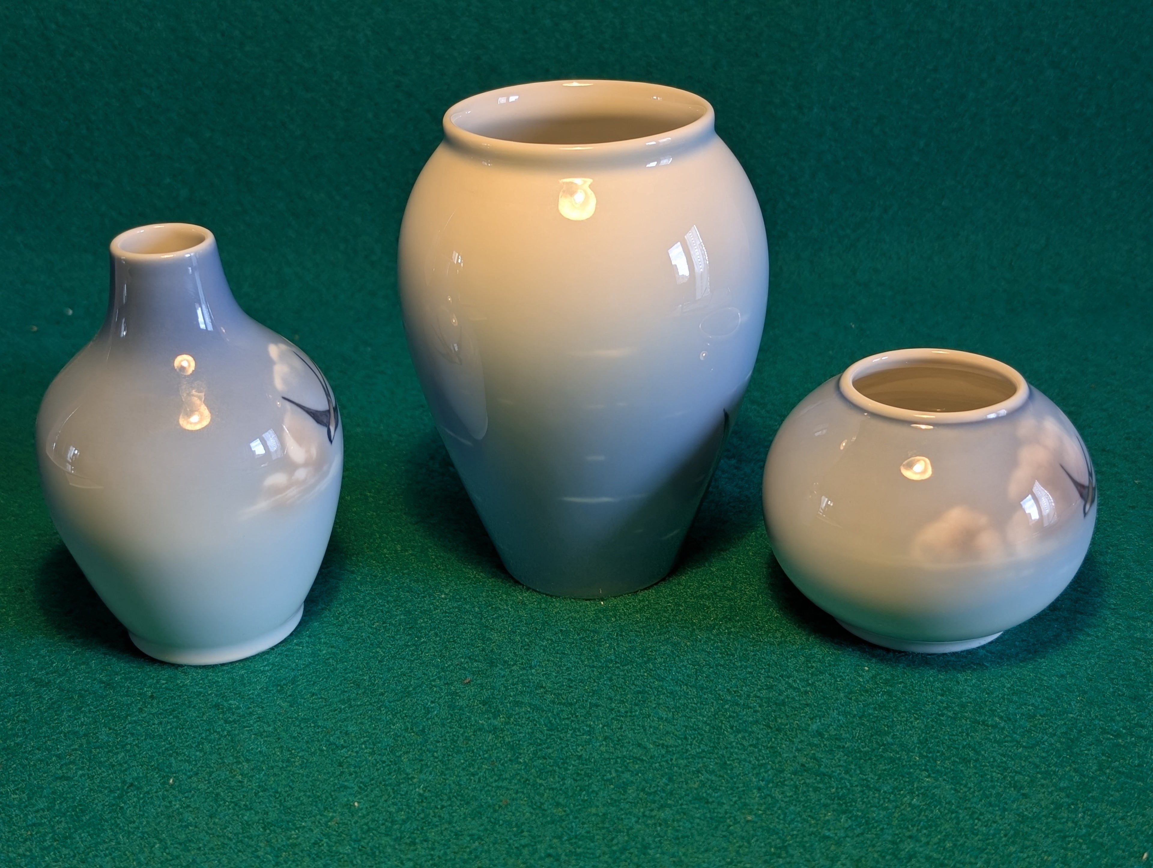 composizione di vasetti Royal Copenhagen : Iris e rondini