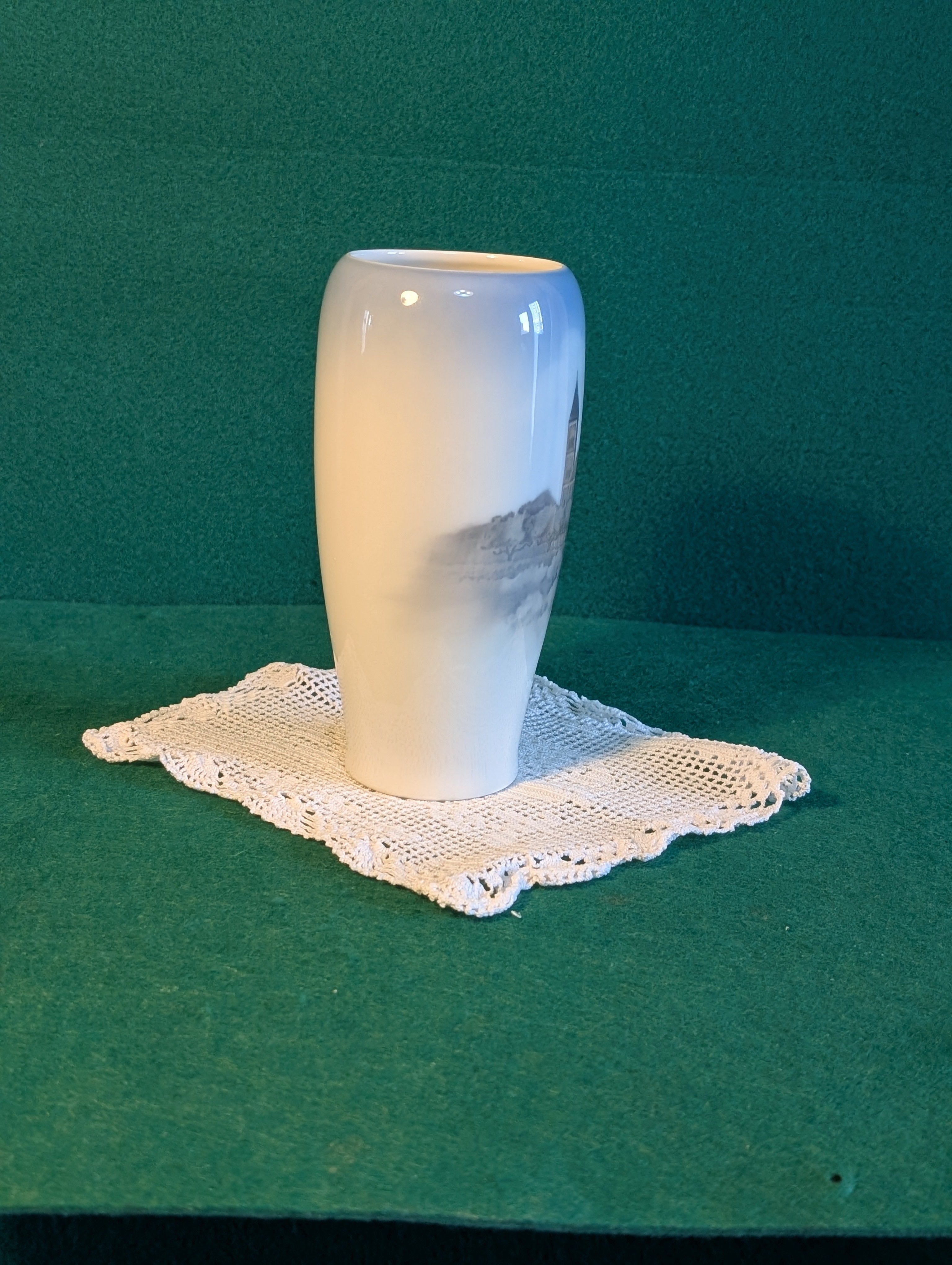 Vasetto Porcellana Royal Copenhagen Cattedrale Roskilde Vintage 1960s 17 cm