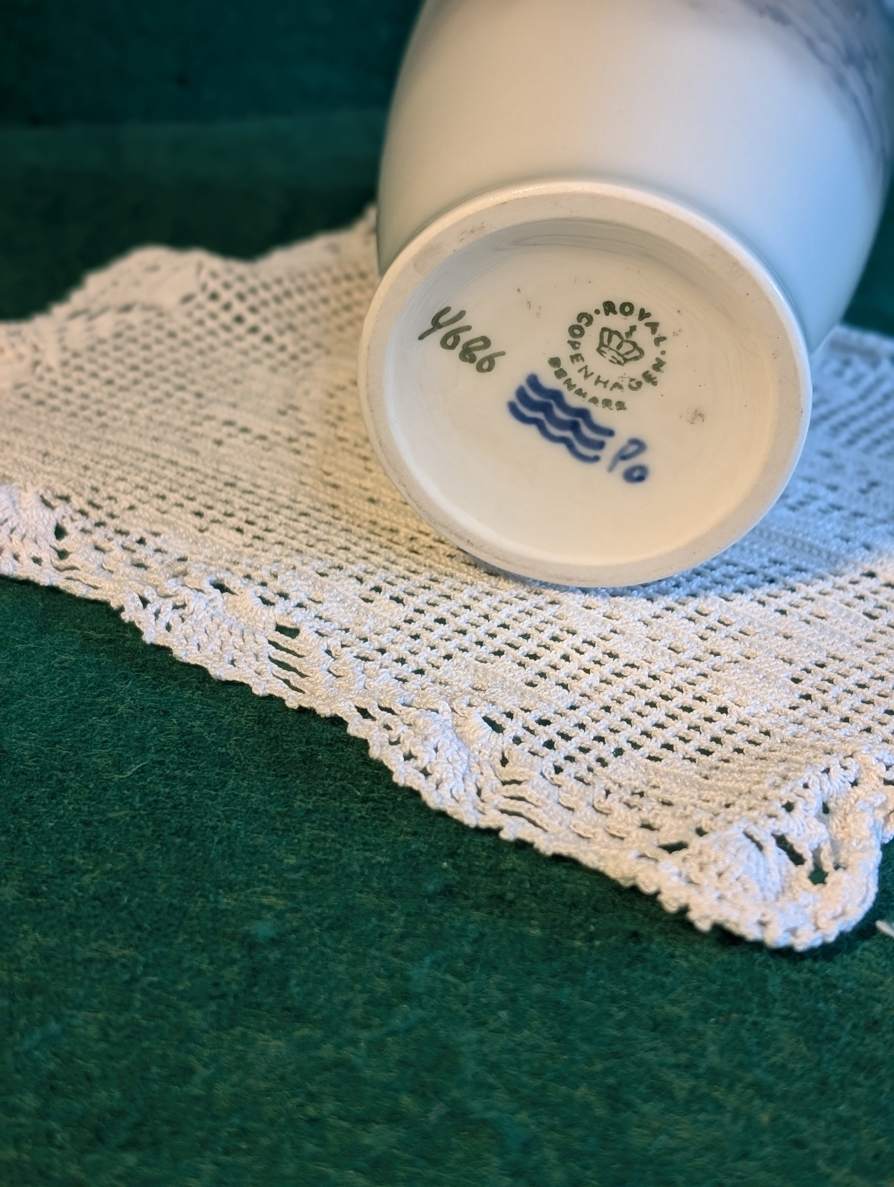 Vasetto Porcellana Royal Copenhagen Cattedrale Roskilde Vintage 1960s 17 cm