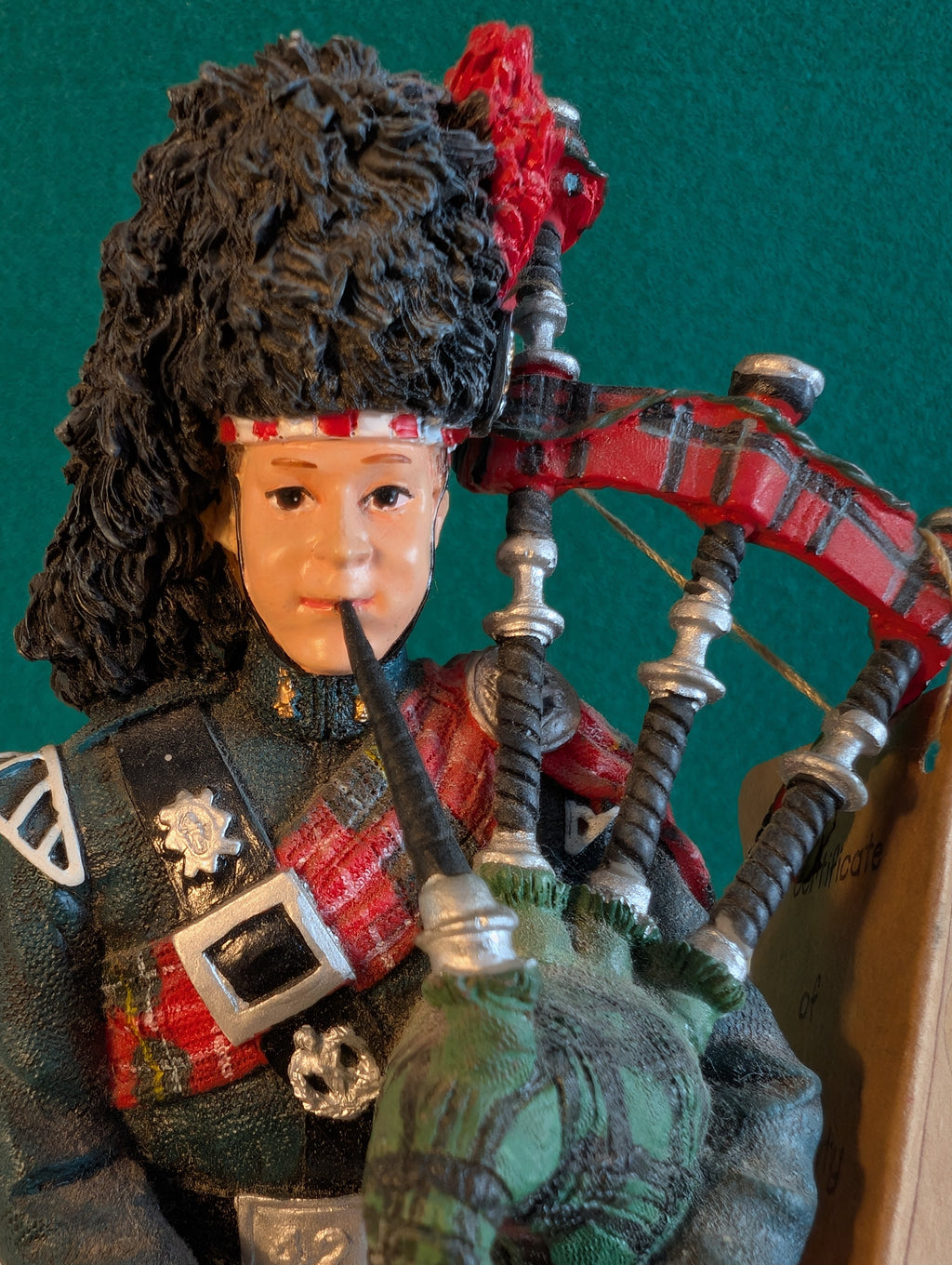 Statuetta Suonatore Cornamusa Scozzese Bagpiper: Artigianato Traditional Regimental 17 cm