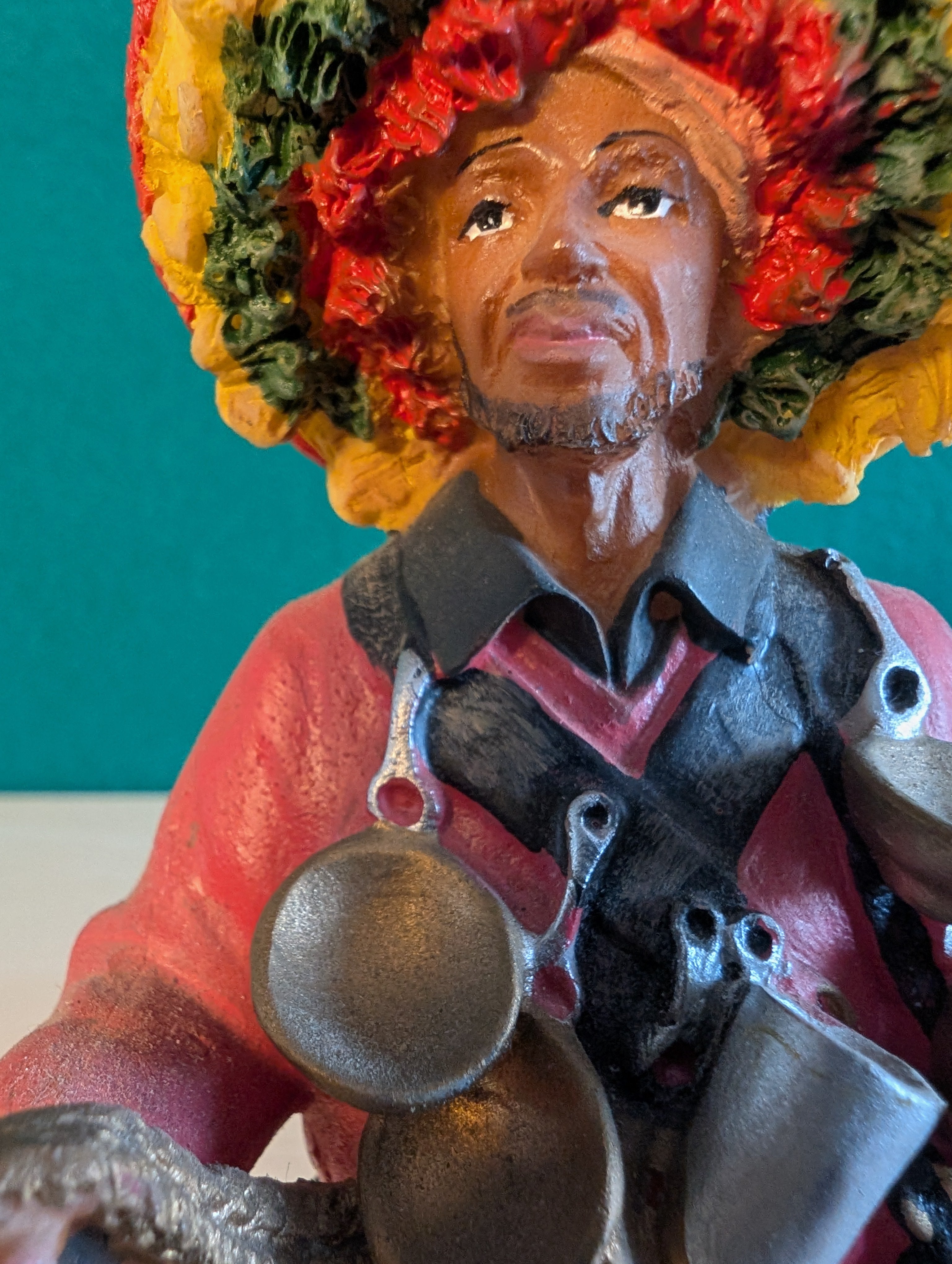 Statuetta Venditore Acqua Marocchino: Artigianato Tradizionale Marocco Terracotta (18 cm)