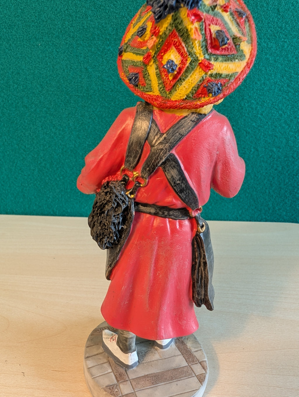 Statuetta Venditore Acqua Marocchino: Artigianato Tradizionale Marocco Terracotta (18 cm)