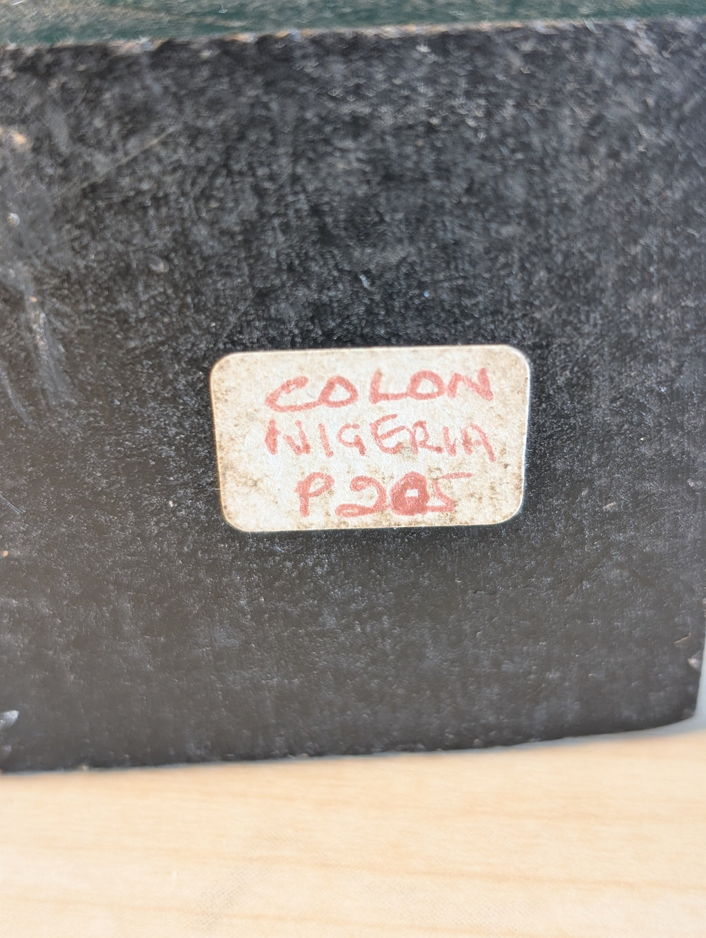 statuetta Africana Legno Dipinto 27cm - Arte Tribale Costa d'Avorio