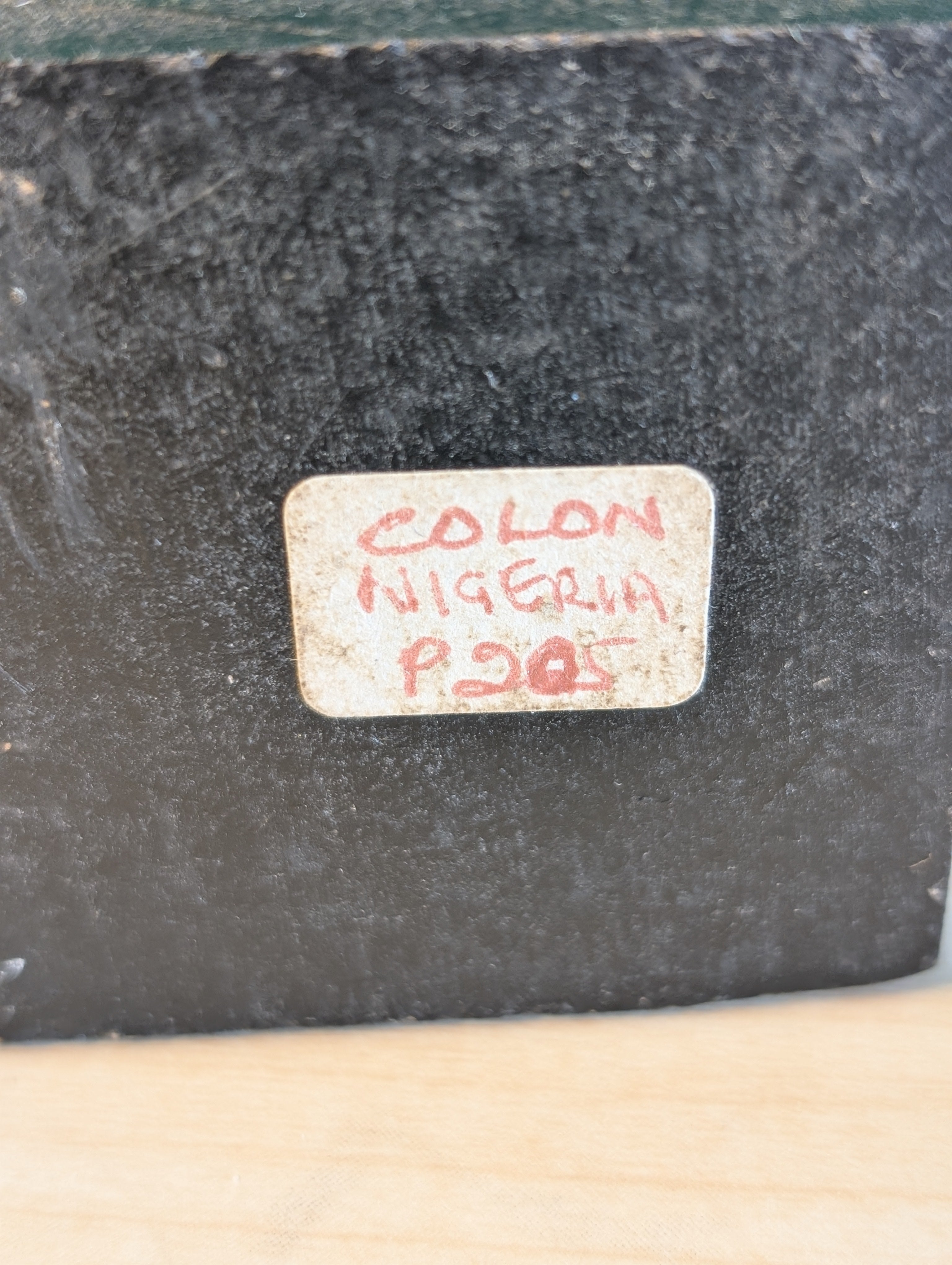 statuetta Africana Legno Dipinto 27cm - Arte Tribale Costa d'Avorio