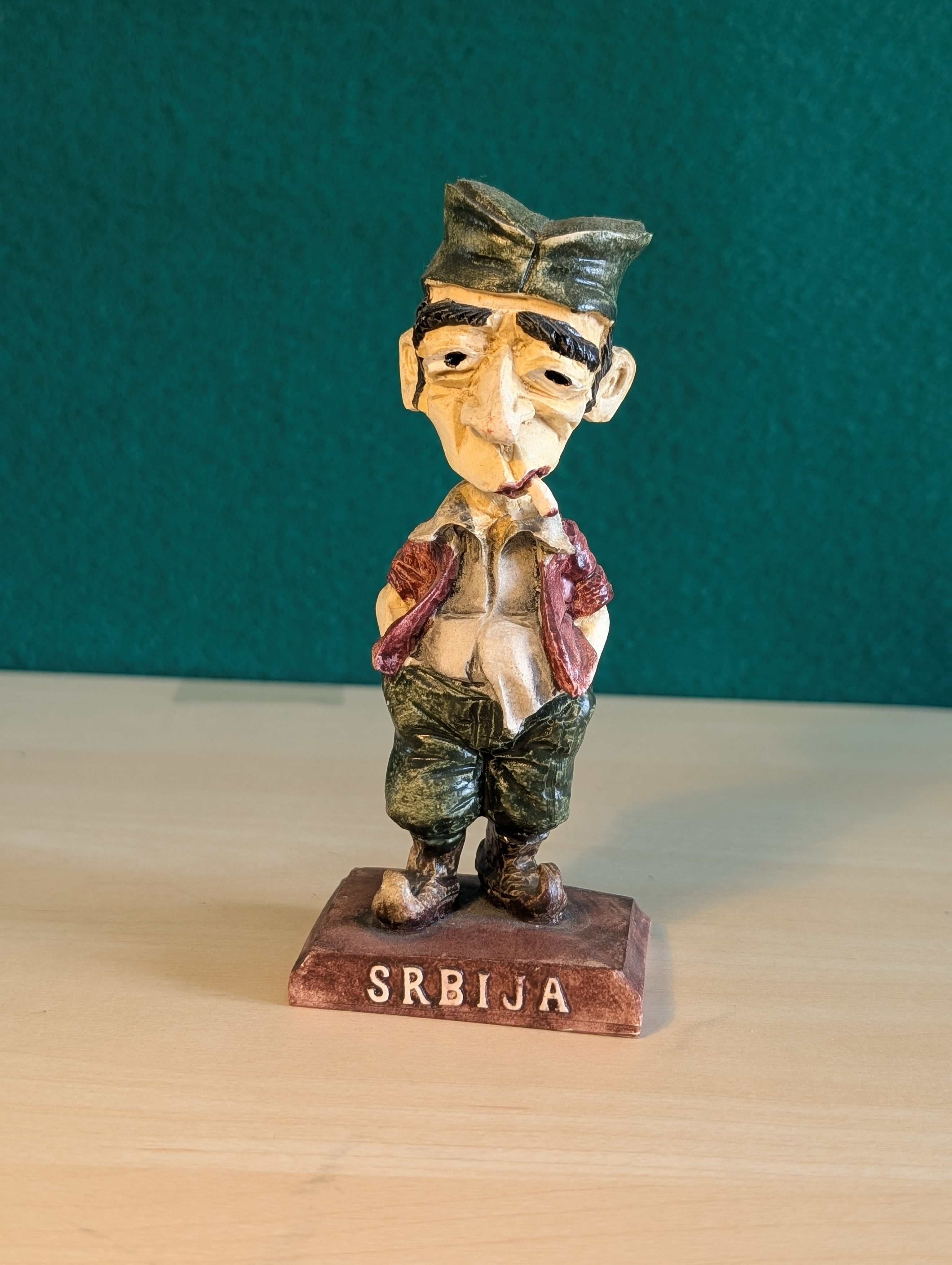 "Mile Srbijanac Statuina Folklore Serbo - Arte Popolare"