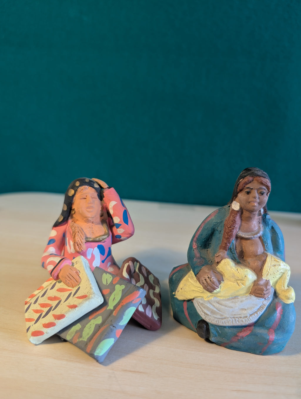 Statuette Donne Marocchine Terracotta - Artigianato Tradizionale Marocco