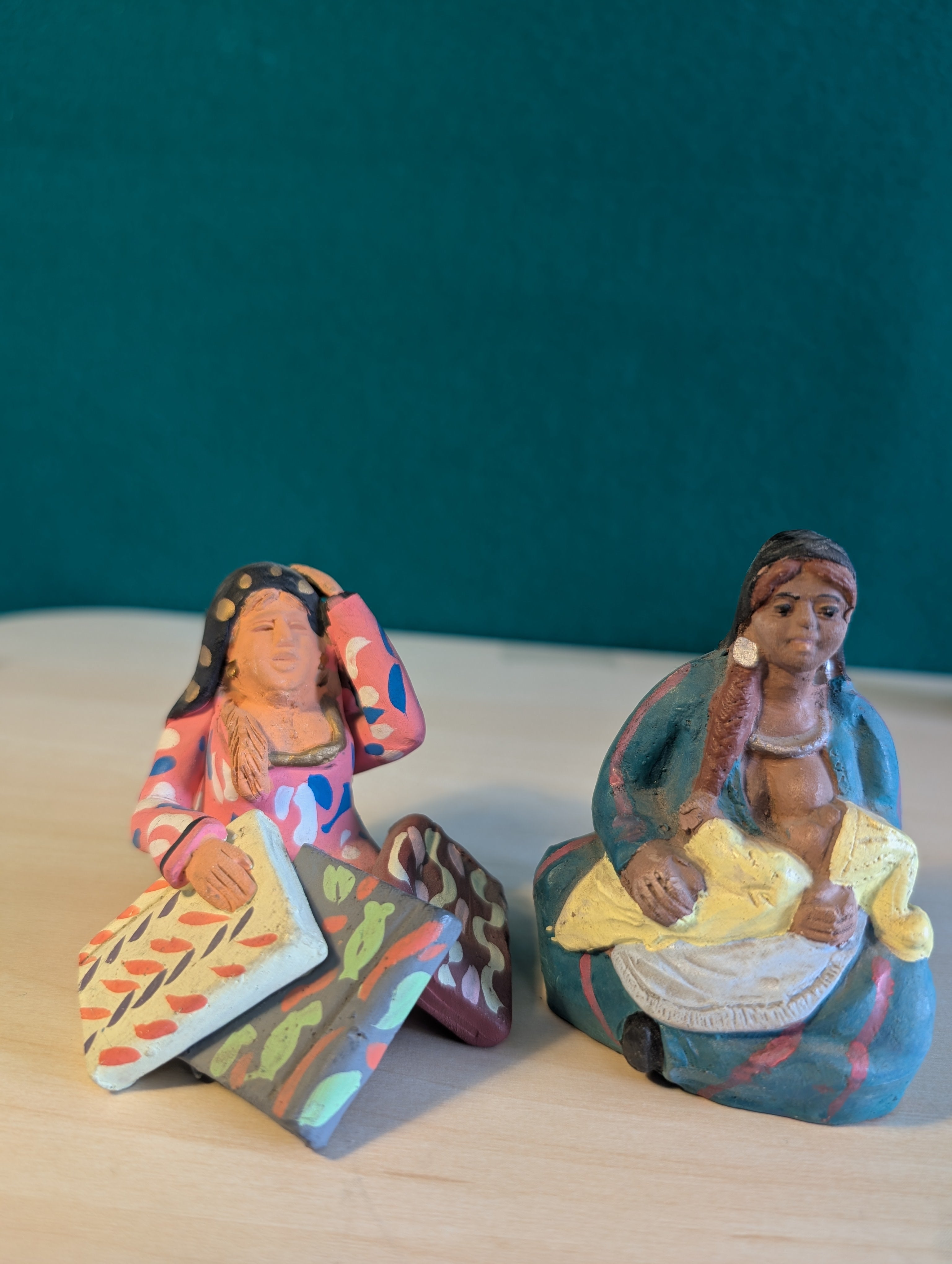 Statuette Donne Marocchine Terracotta - Artigianato Tradizionale Marocco