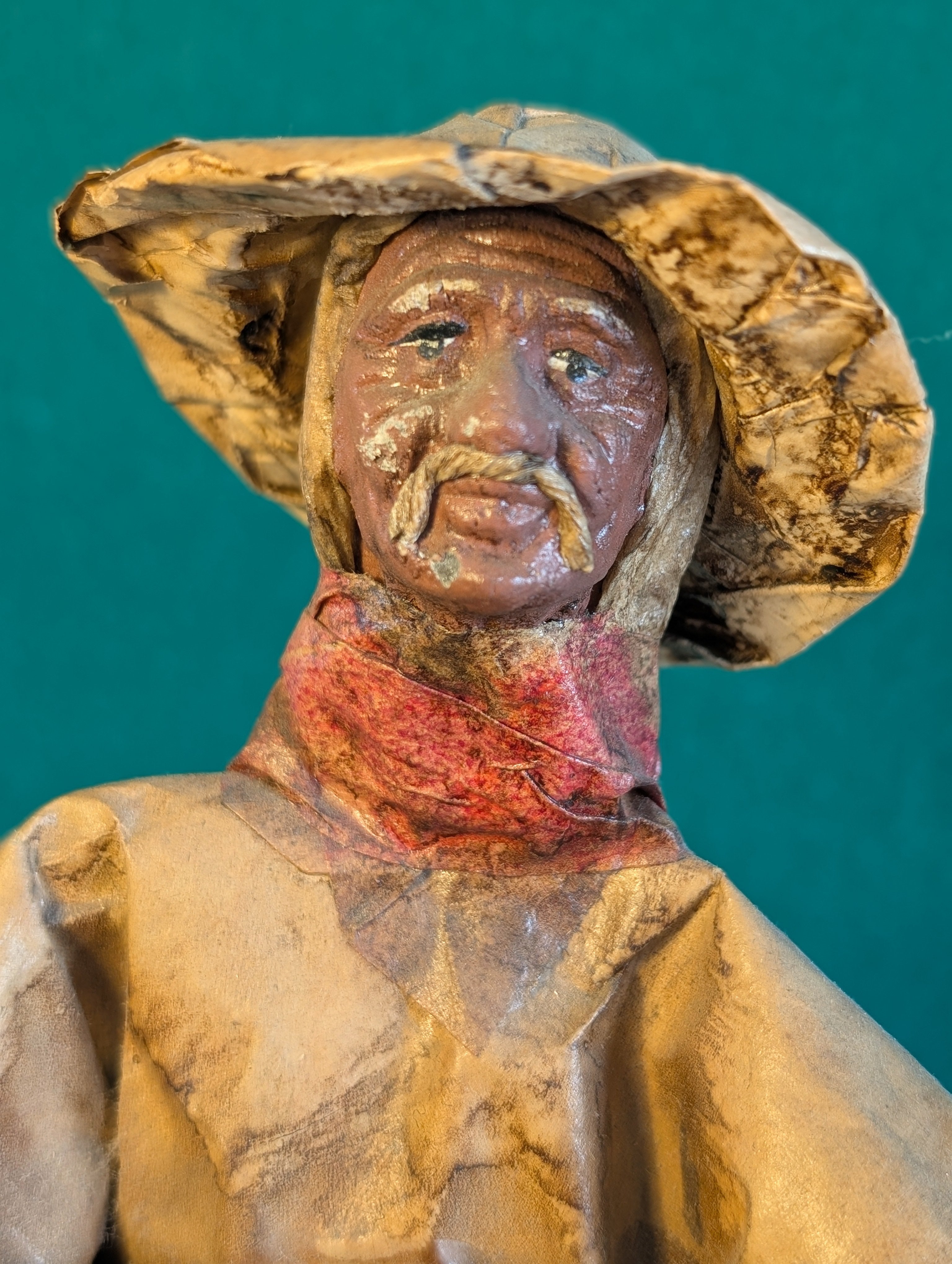 Statuetta Messicana in  Cartapesta 31cm - Contadino Vintage