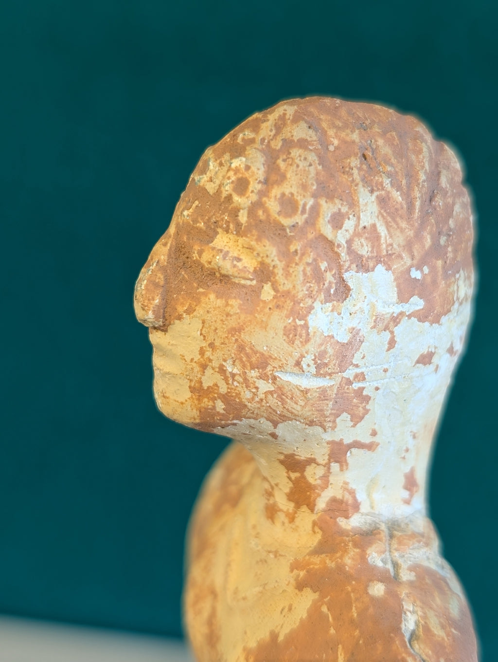 Guerriero Minoico Terracotta 24cm - Replica Arte Cretese Antica