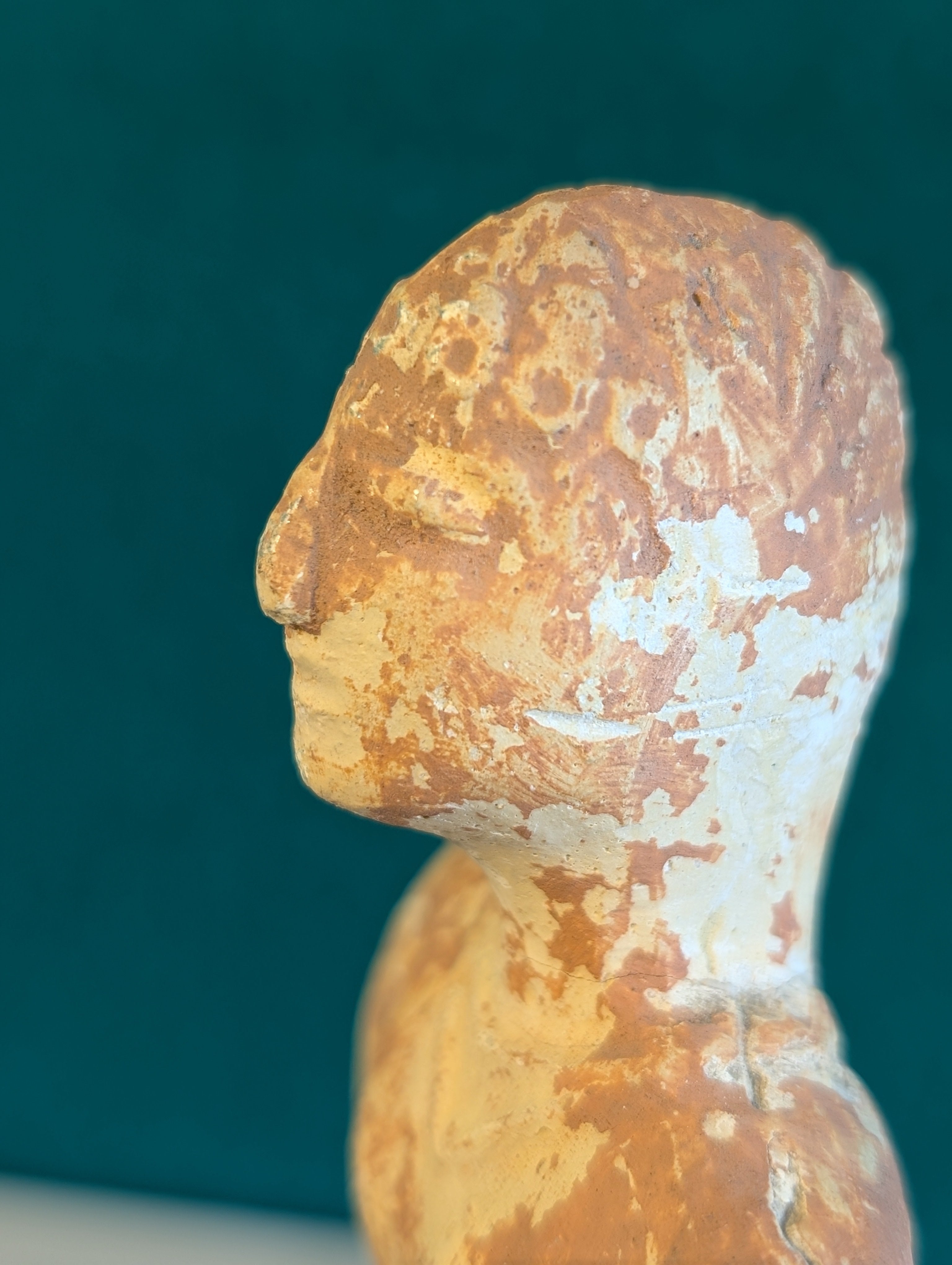 Guerriero Minoico Terracotta 24cm - Replica Arte Cretese Antica