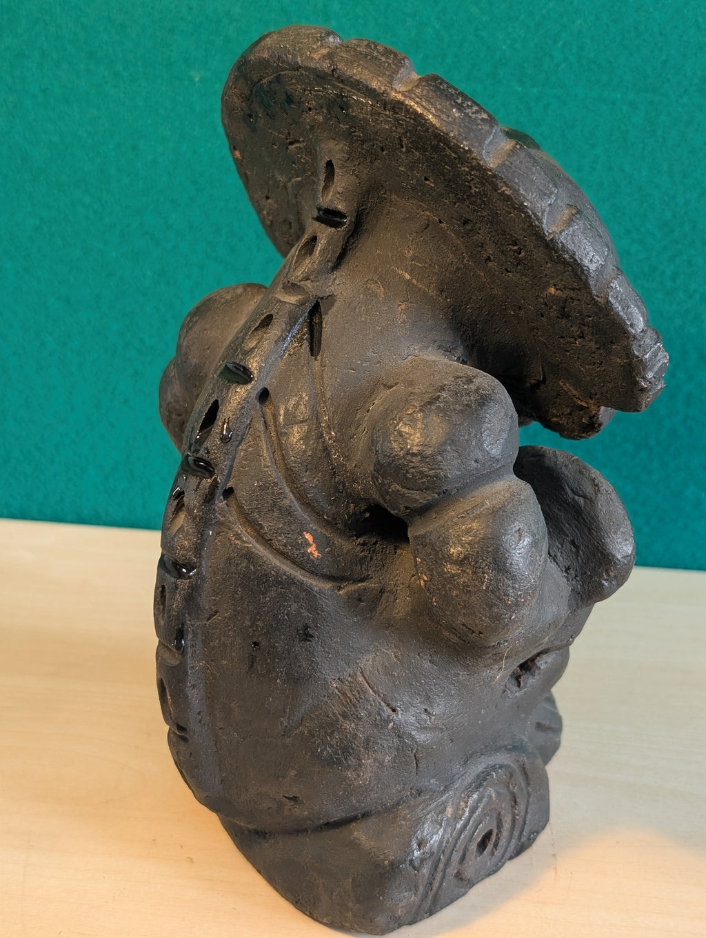 Statuetta Dio del Sole Taino - Scultura Artigianale in Argilla | Collezionismo