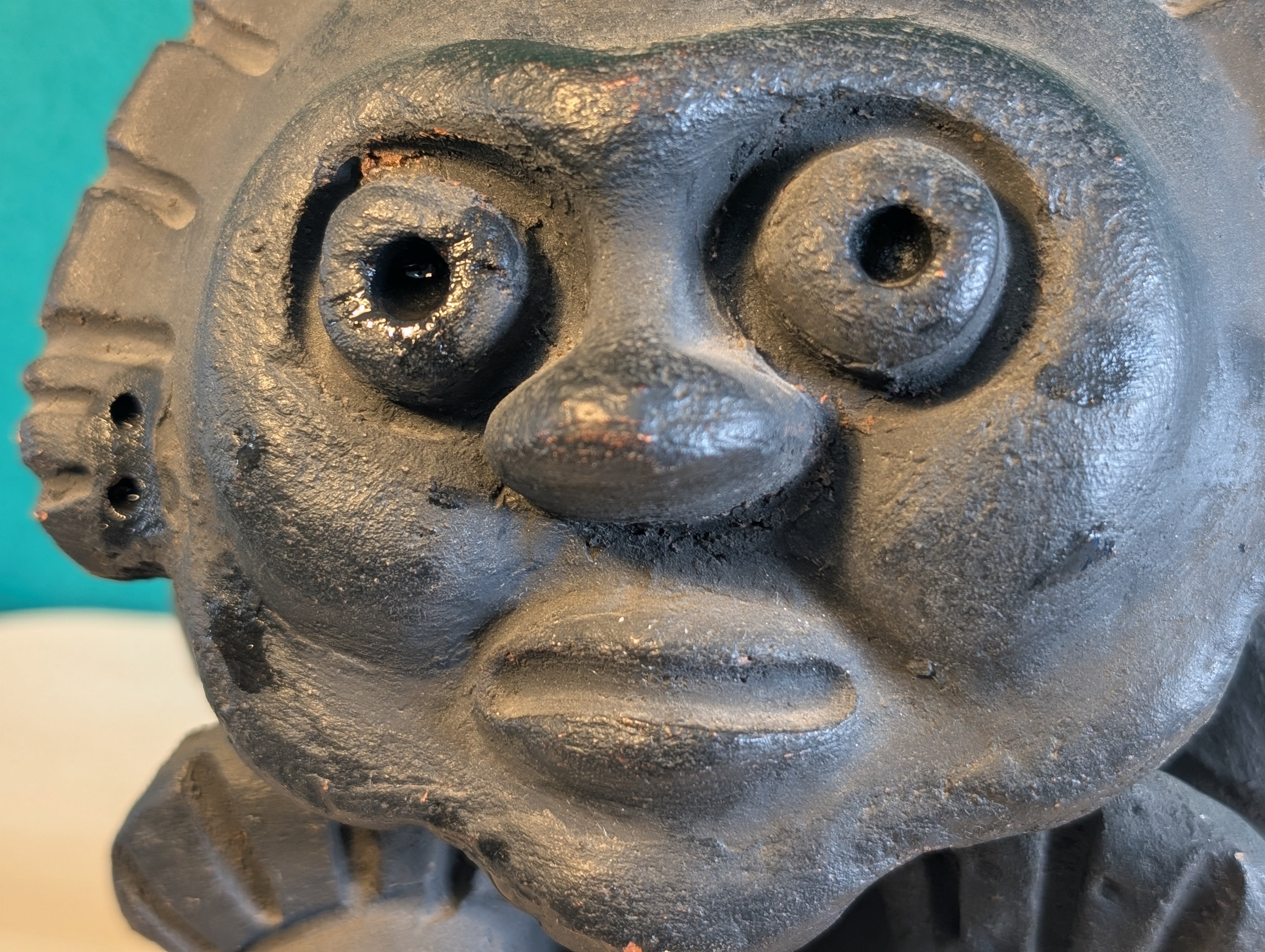 Statuetta Dio del Sole Taino - Scultura Artigianale in Argilla | Collezionismo
