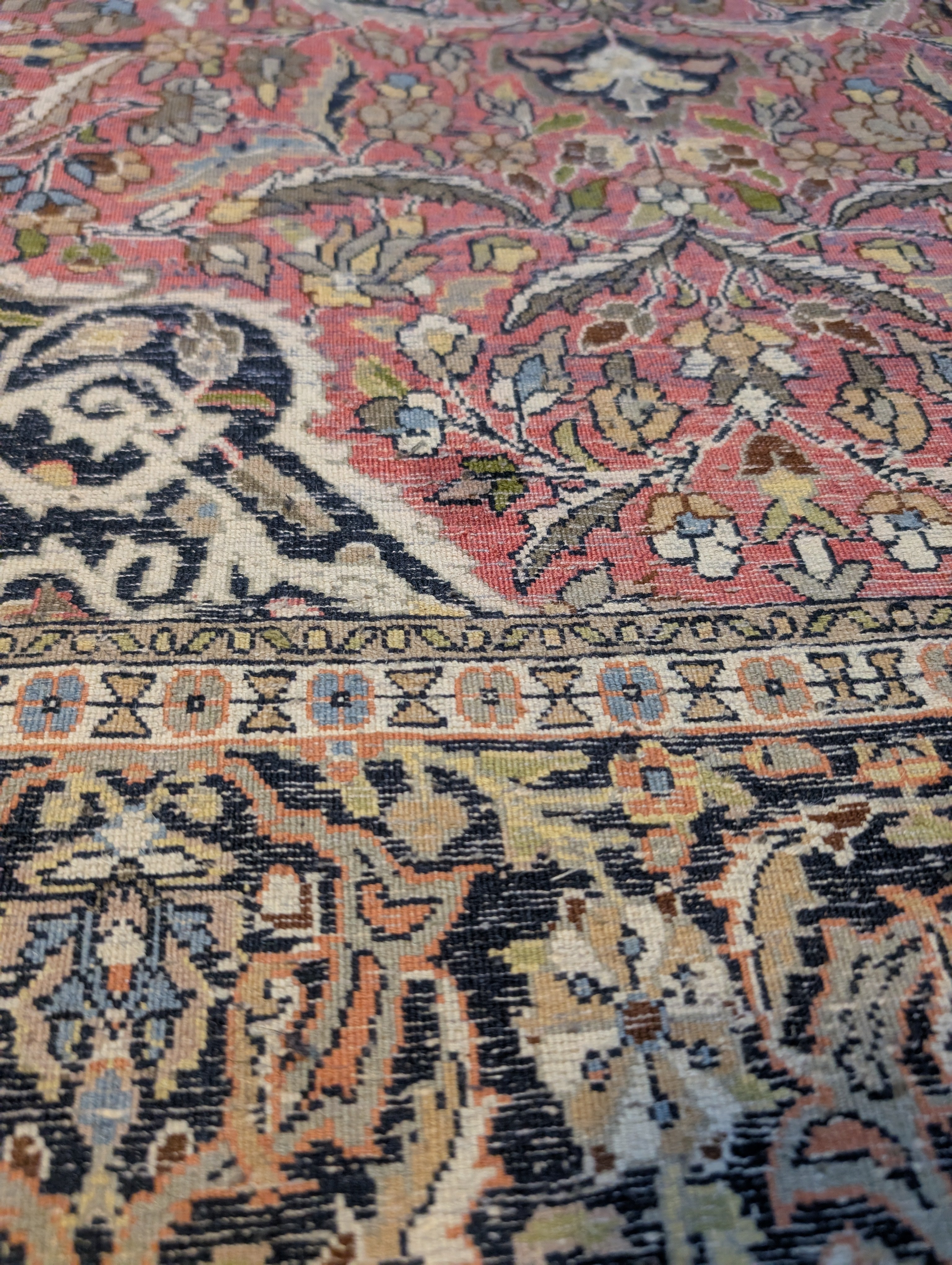 Tappeto Srinagar India Annodato a Mano - Ottime Condizioni con Certificato Garanzia