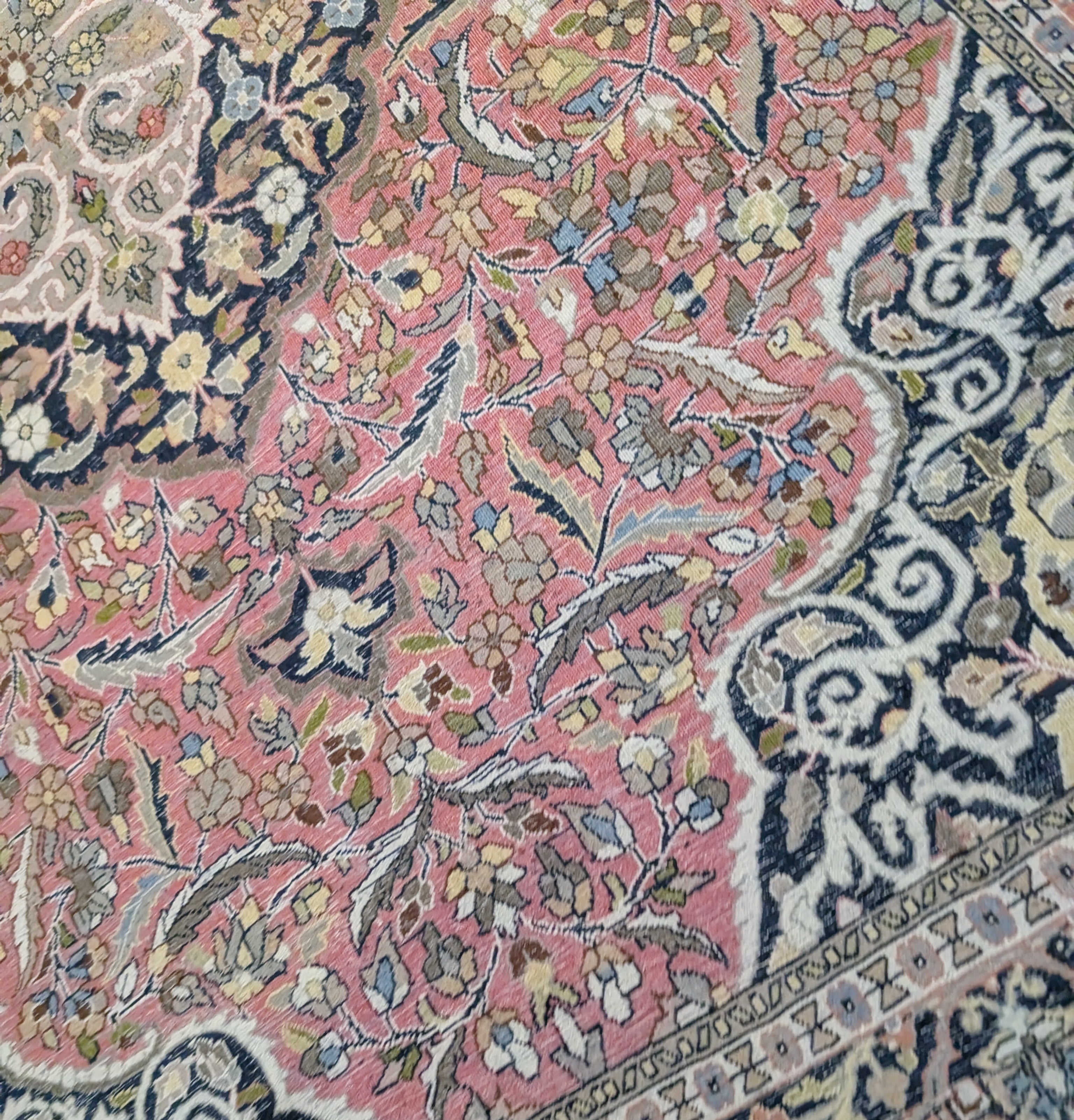 Tappeto Srinagar India Annodato a Mano - Ottime Condizioni con Certificato Garanzia