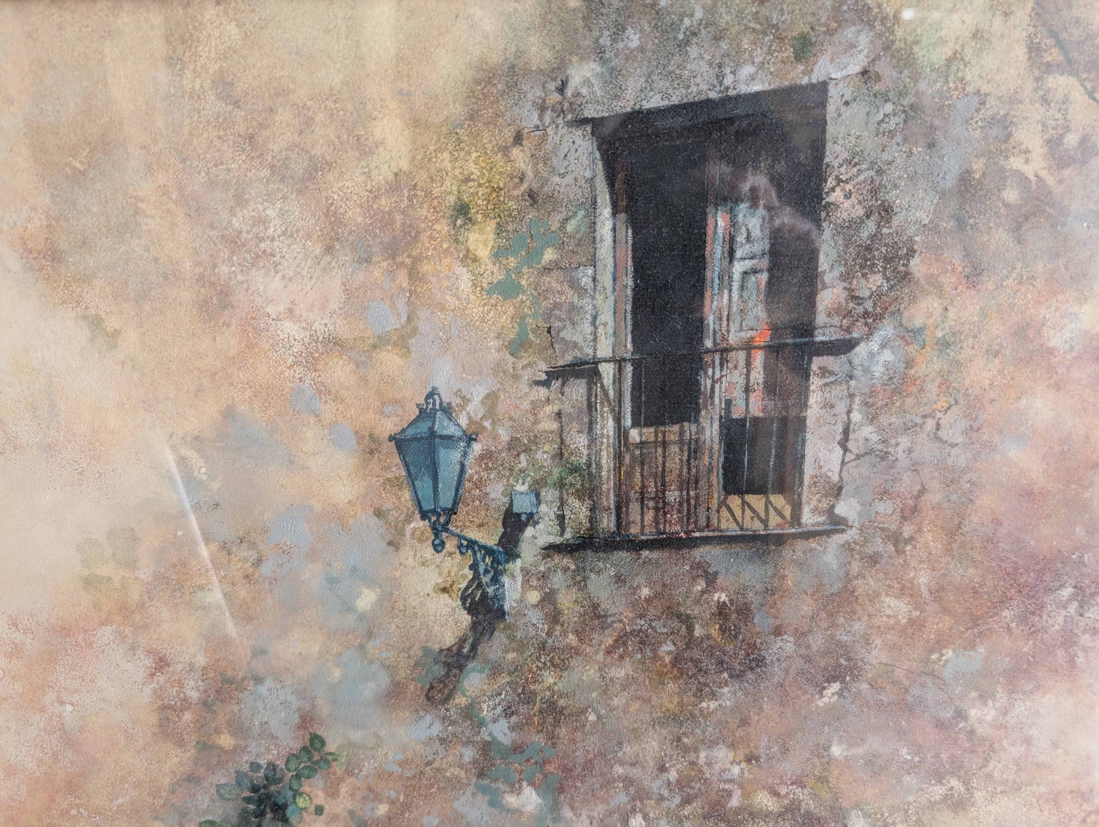 Balcone al Crepuscolo – olio su tela, 50×40 cm, Giuseppe Giorgi, 1981