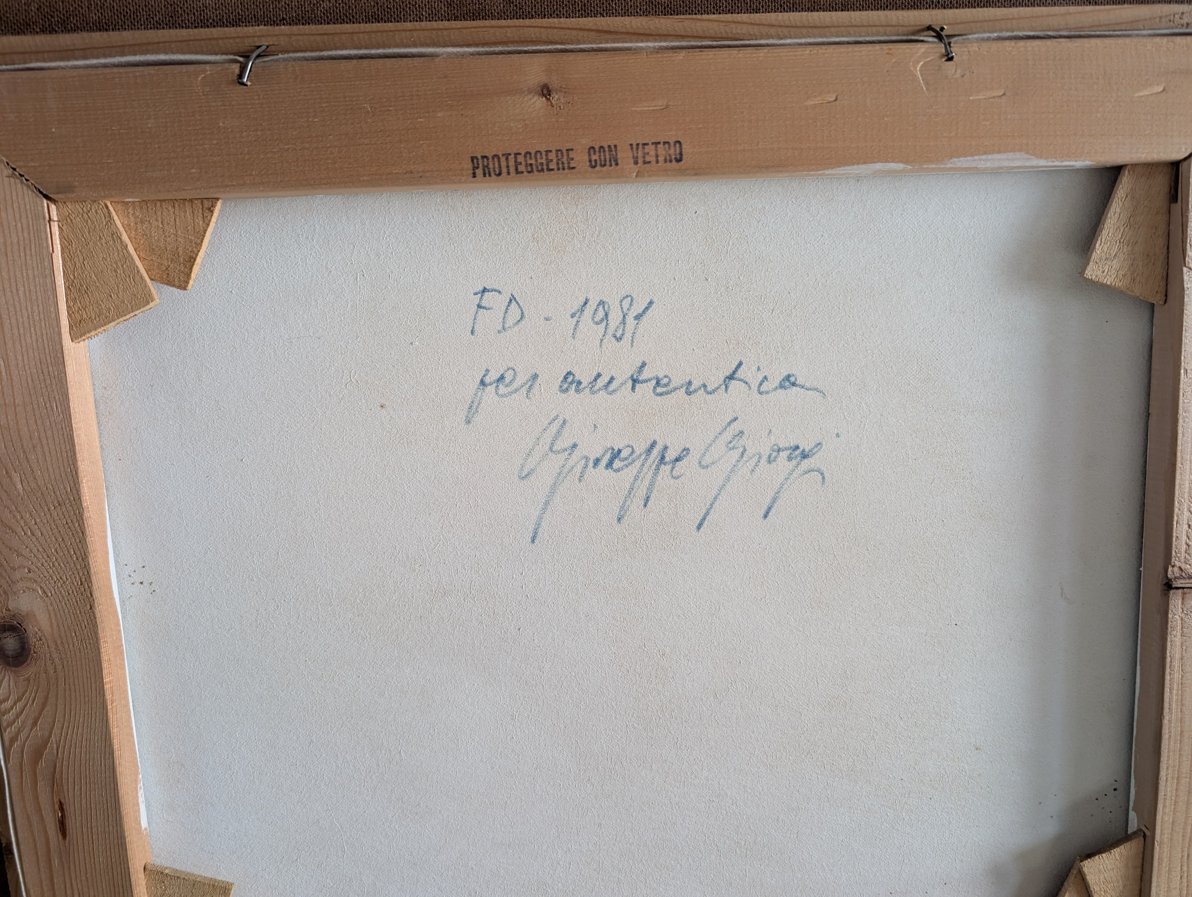 Balcone al Crepuscolo – olio su tela, 50×40 cm, Giuseppe Giorgi, 1981