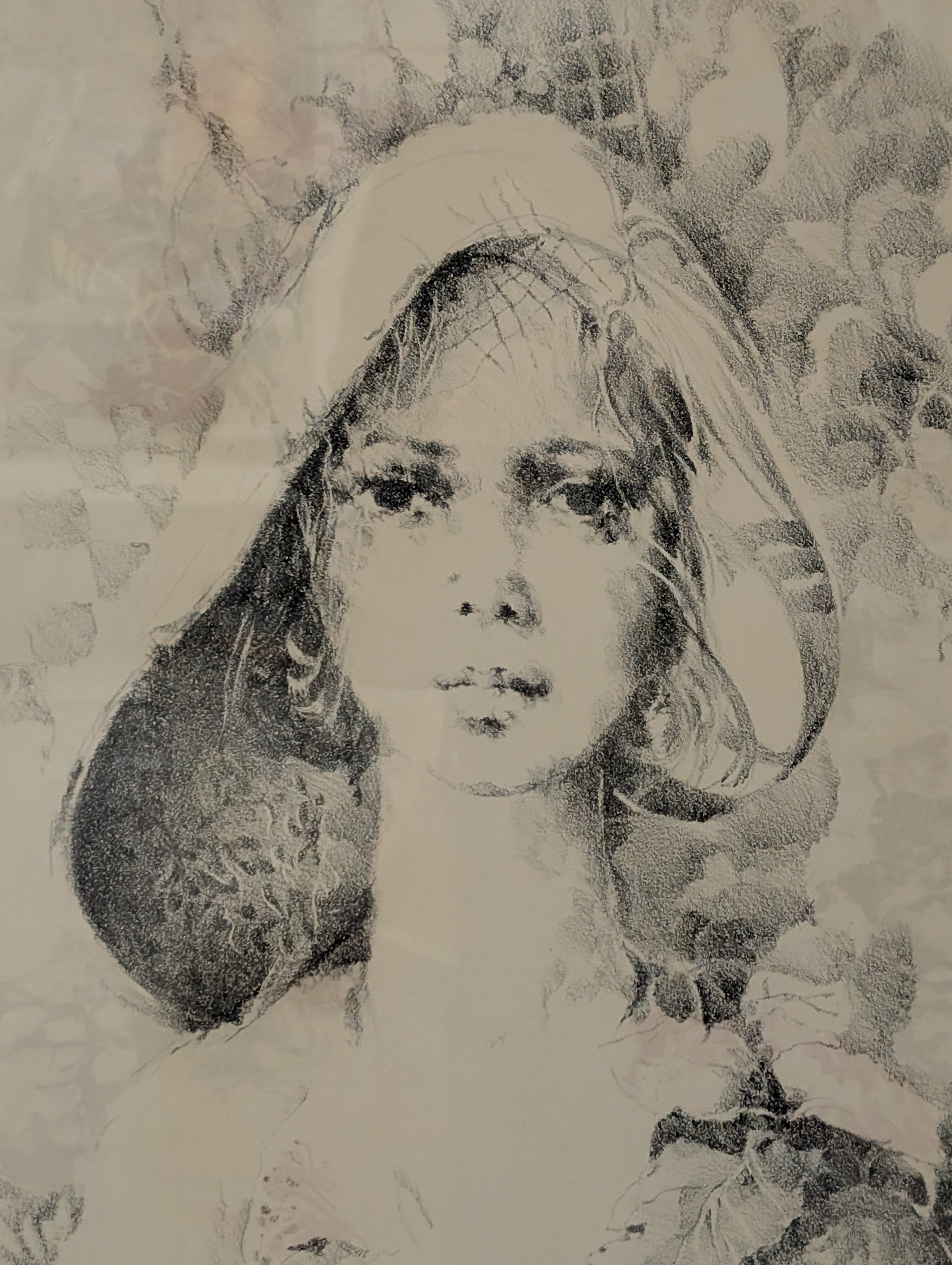 Ragazza nel Prato Fiorito – multiplo d’arte, ca. 50×40 cm, Giuseppe Giorgi, anni ’80