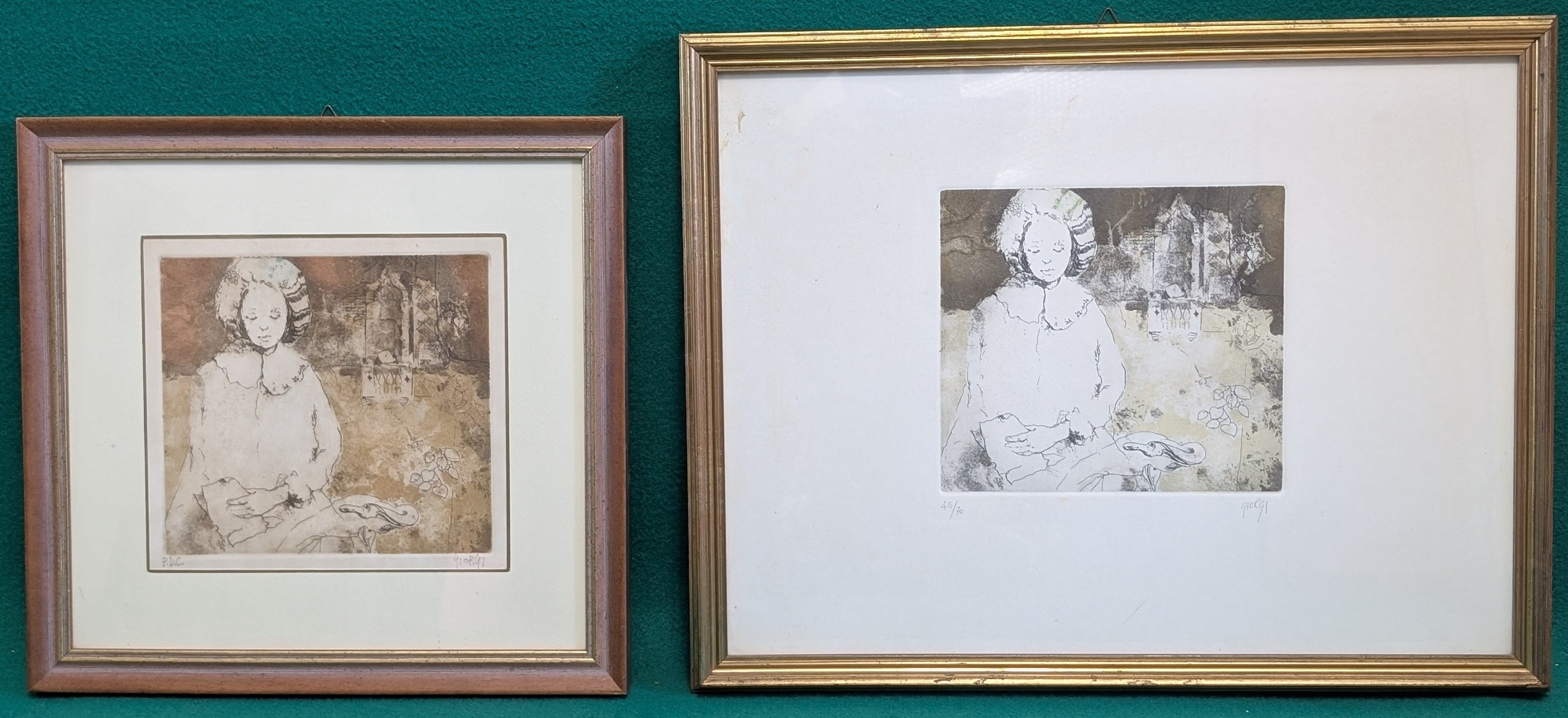 Ragazza nel Palazzo Incantato – olio su tela, ca. 50×40 cm, Giuseppe Giorgi, anni ’80