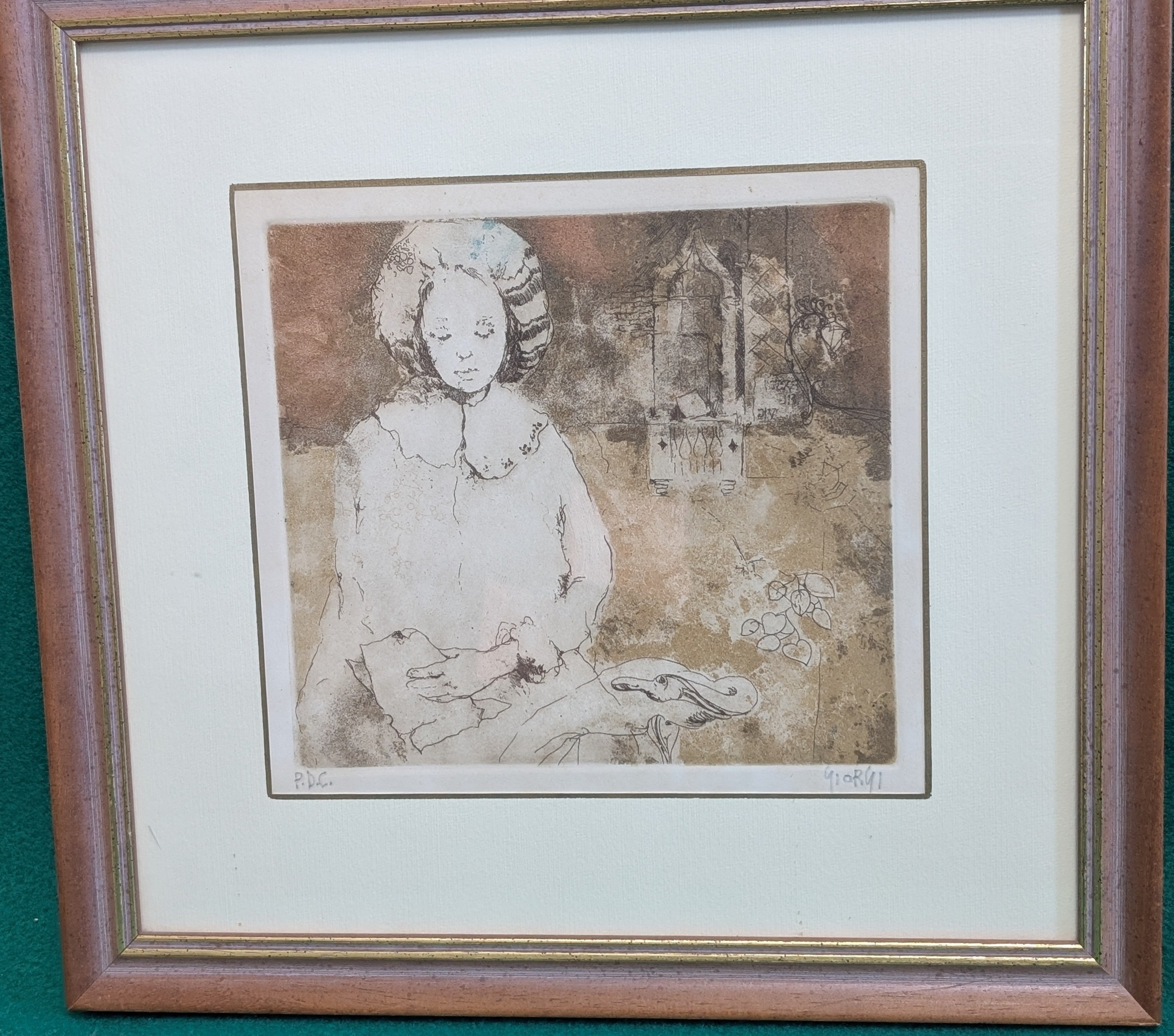 Ragazza nel Palazzo Incantato – olio su tela, ca. 50×40 cm, Giuseppe Giorgi, anni ’80