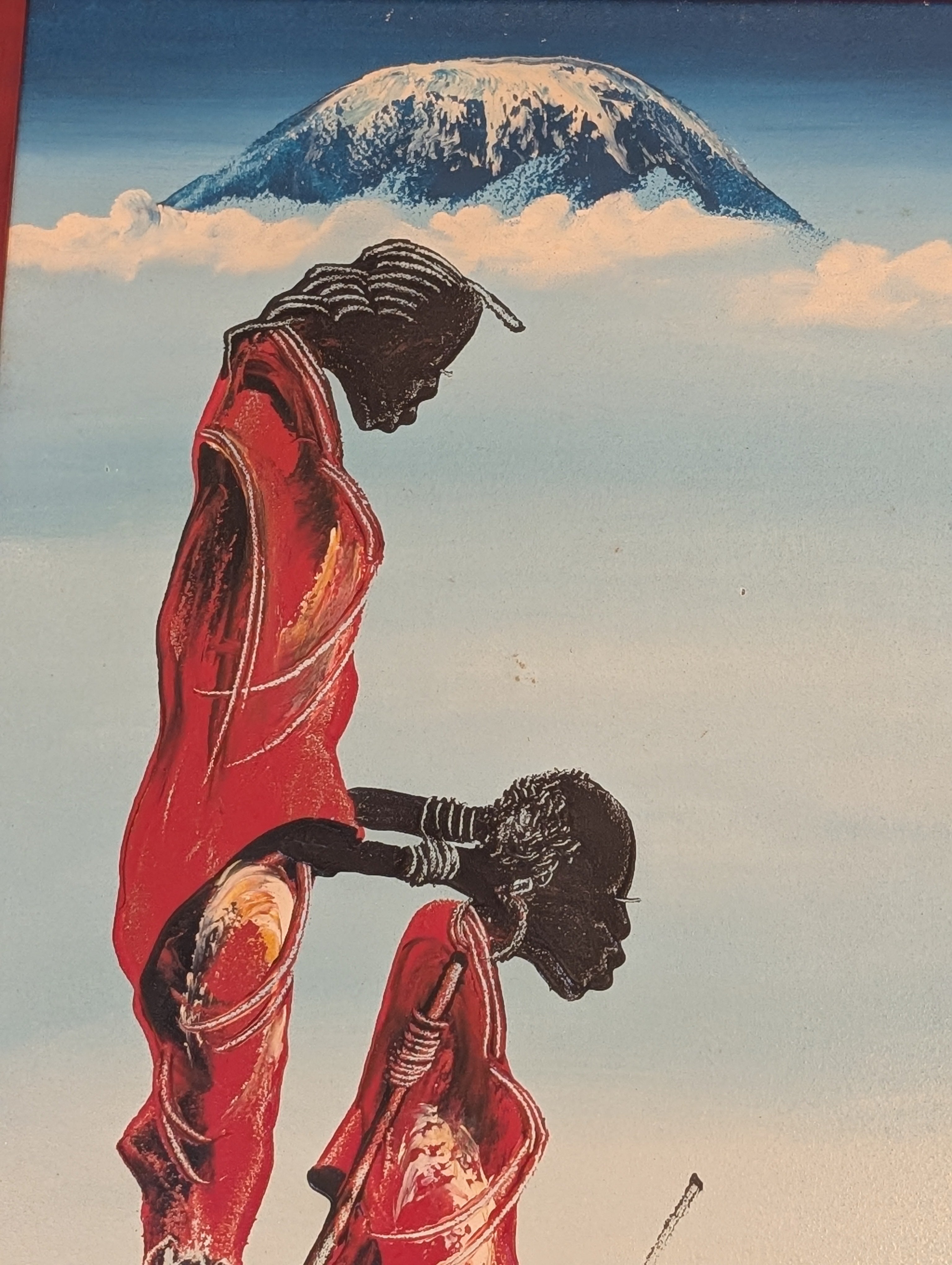 Masai – dipinto Tingatinga, 85×45 cm, Said, Tanzania