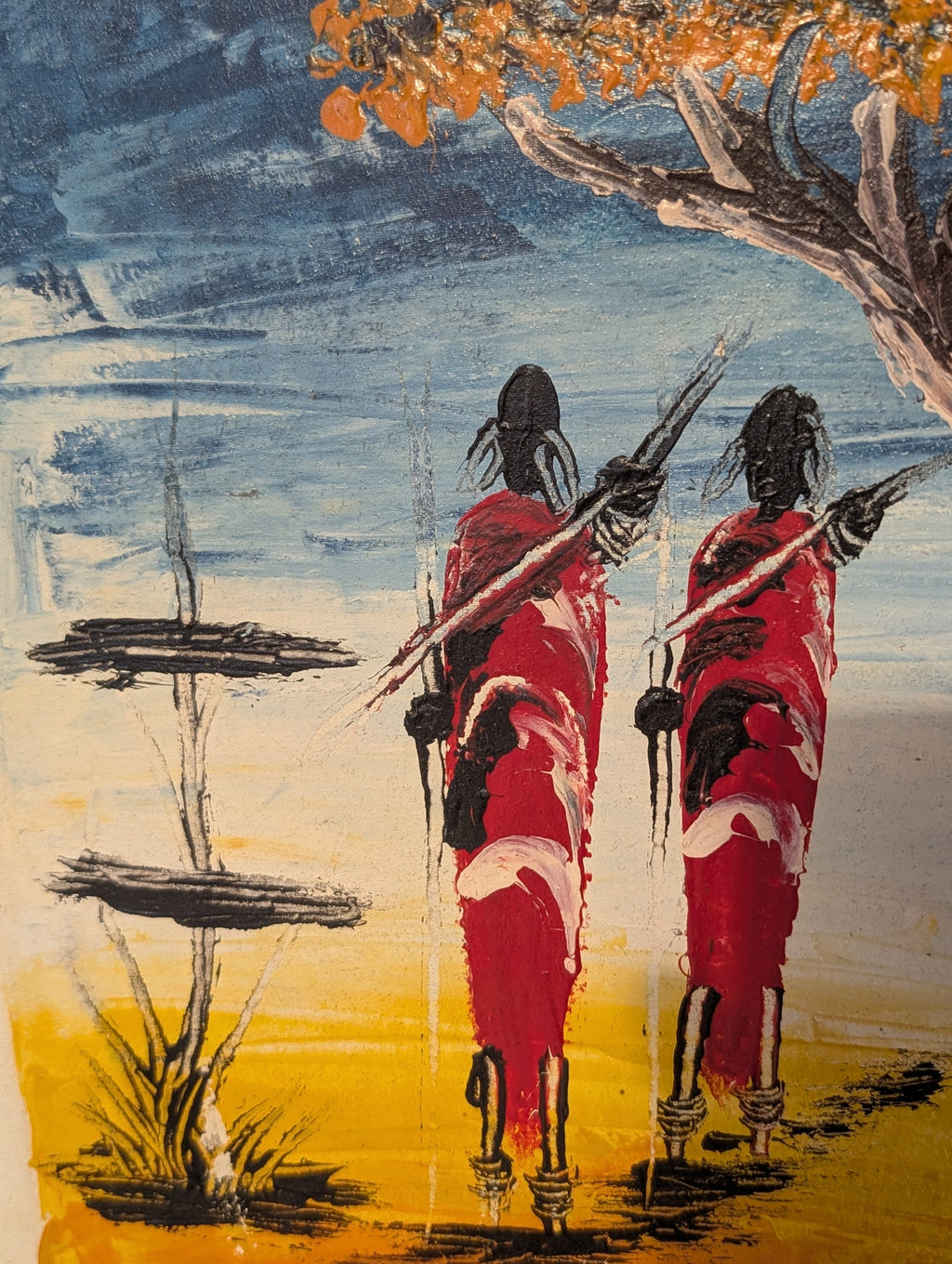 Masai - Scena di caccia - 30×45 cm