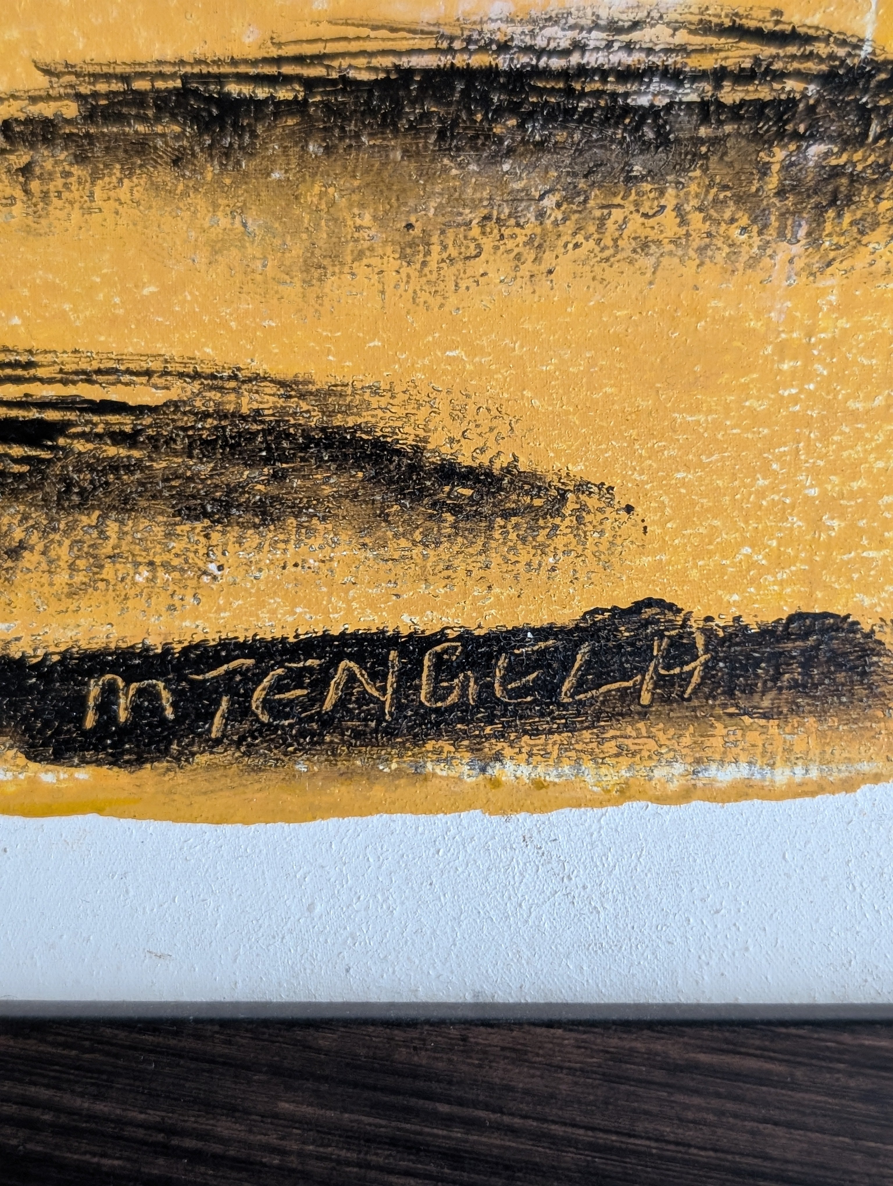 Masai Ngorongoro – dipinto Tingatinga, 70×50 cm, Hassan Mtengela, Tanzania