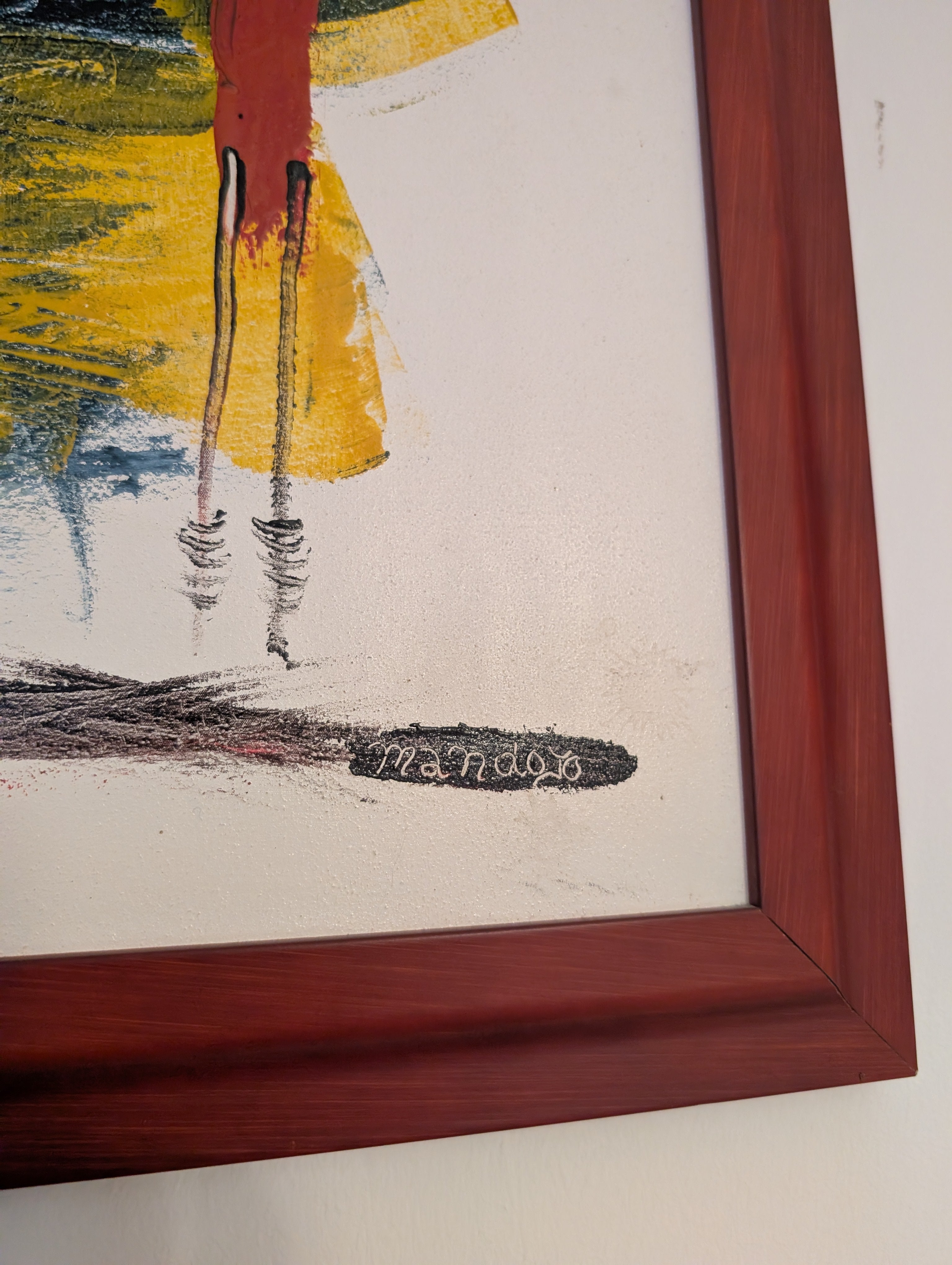 Donne Masai – dipinto Tingatinga, 40×80 cm, Mandajo, Tanzania