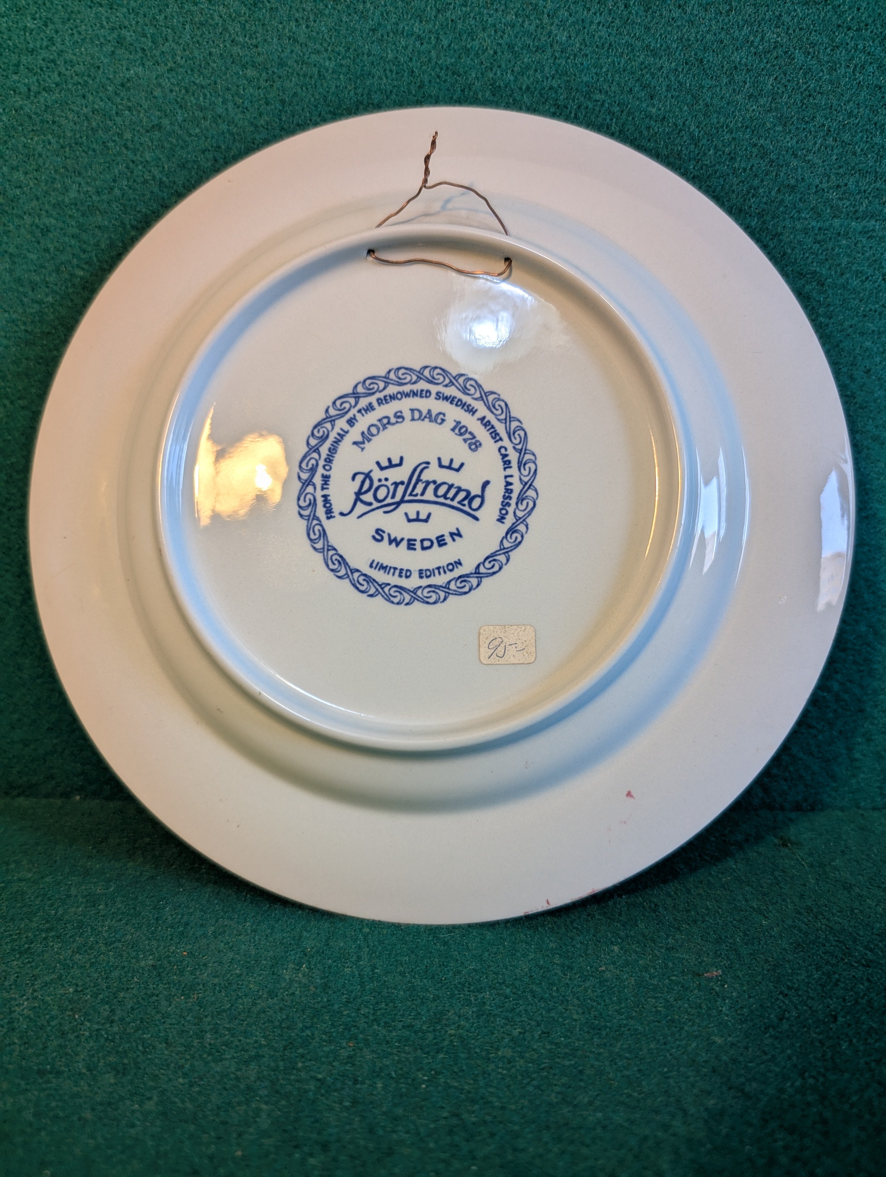 Piatto Rörstrand serie "Mors Dag" 1978 – porcellana svedese vintage