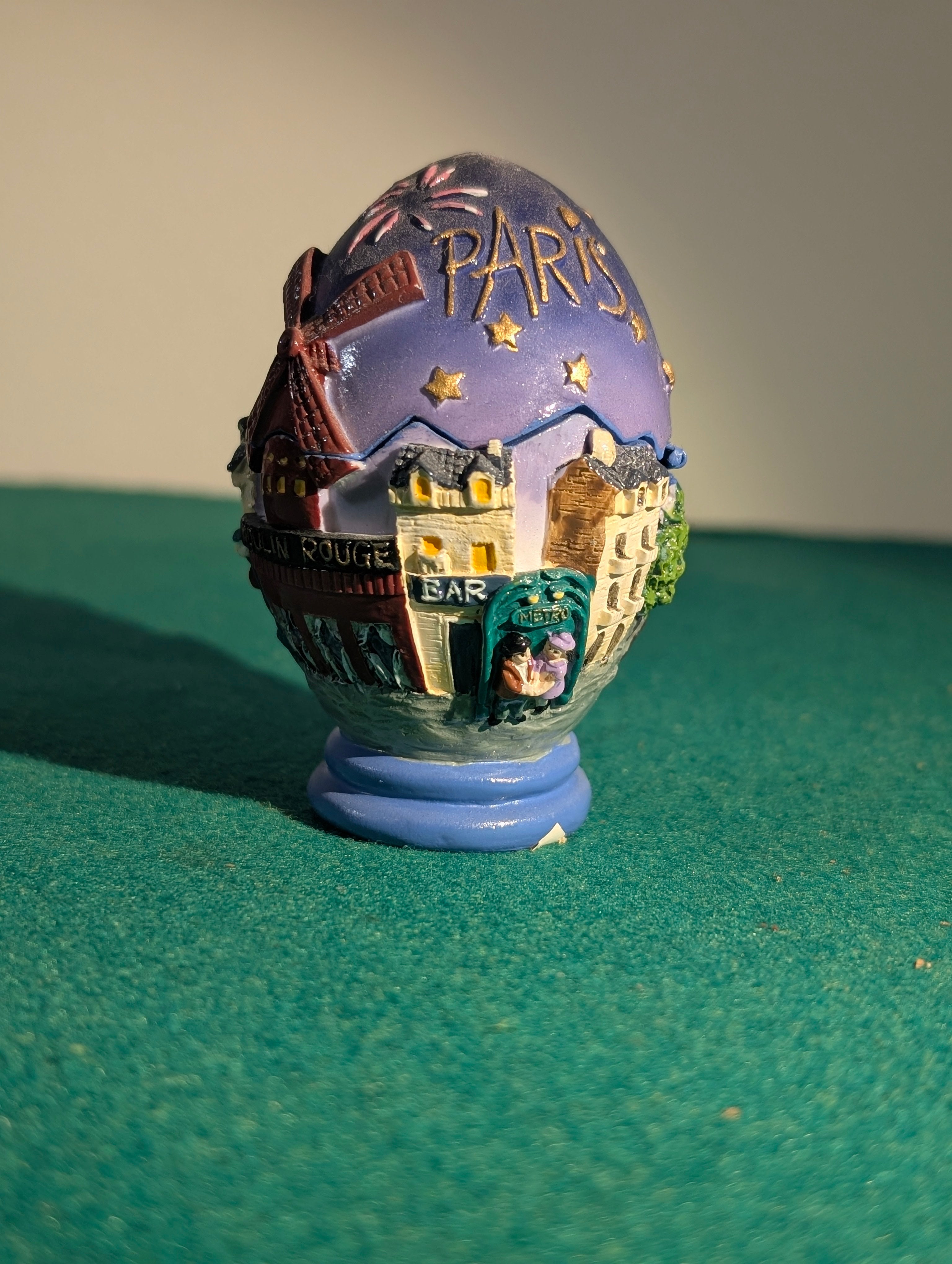 Uovo Decorativo Parigi - Stile Fabergé con Scene Parigine