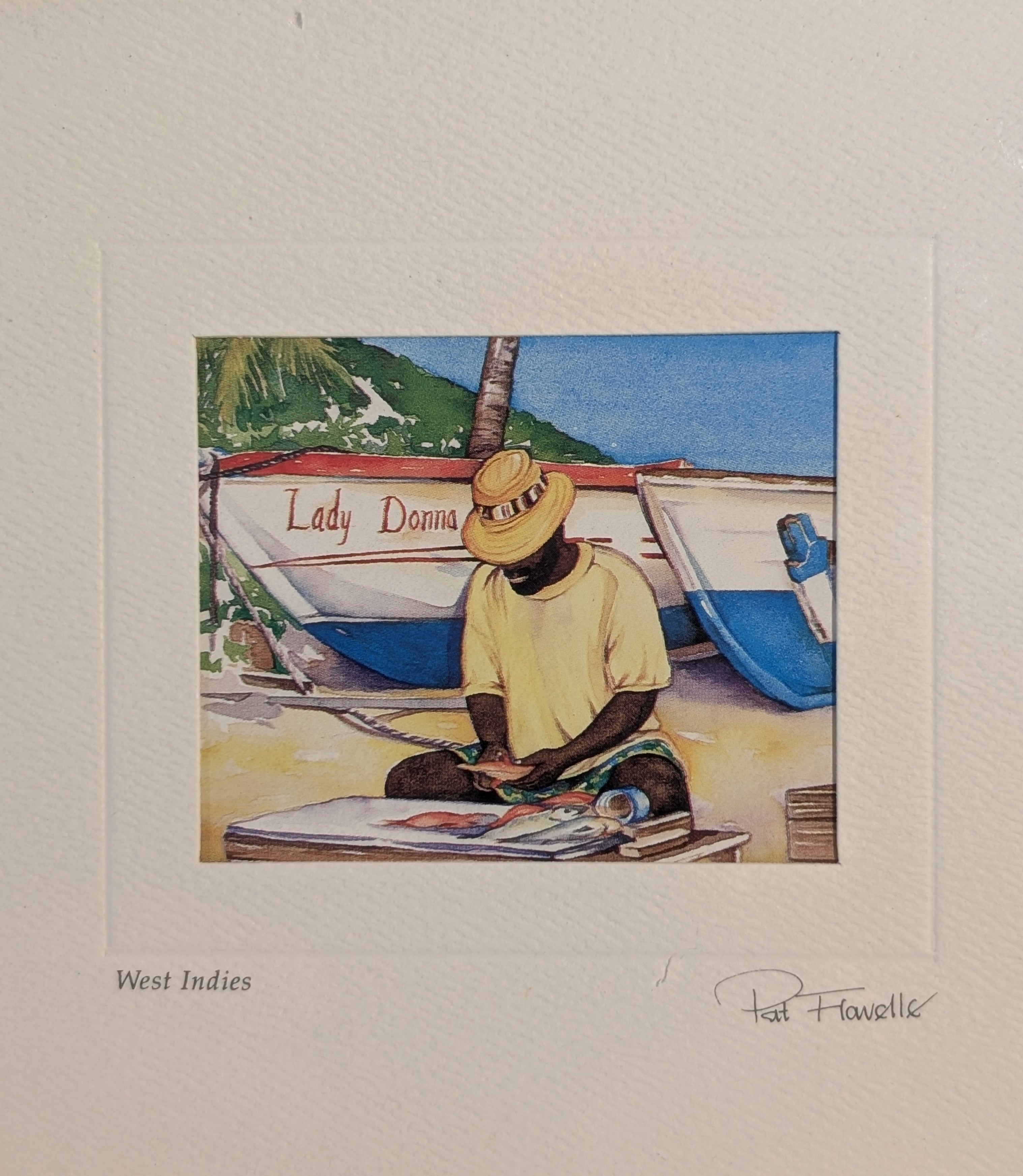 "Lady Donna" - Stampa Pat Flavelle Caribbean Collection 11x12 cm