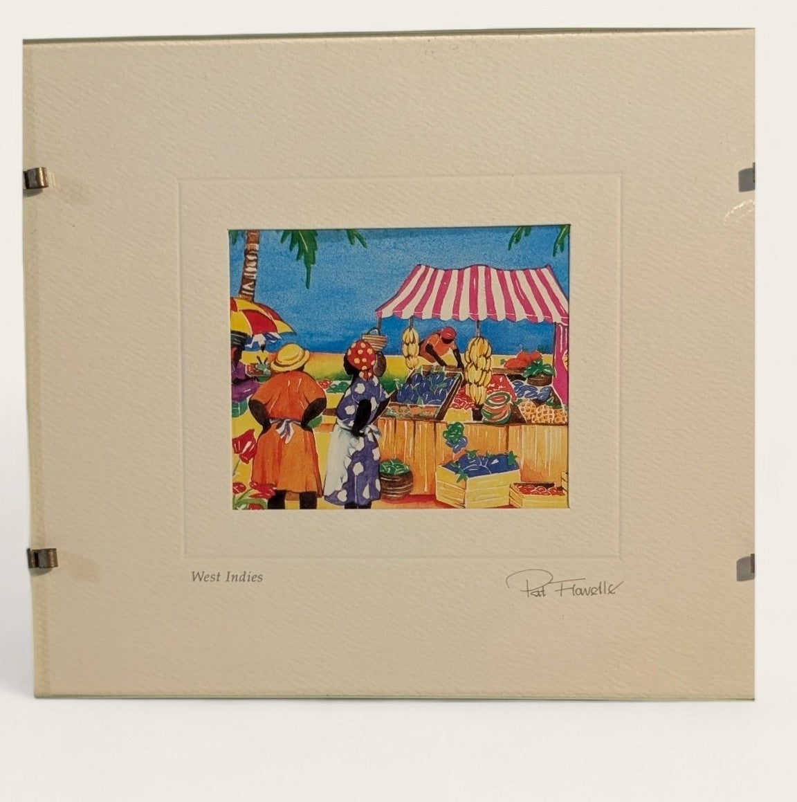 "Mercato Caraibico" - Stampa Pat Flavelle Caribbean Collection West Indies