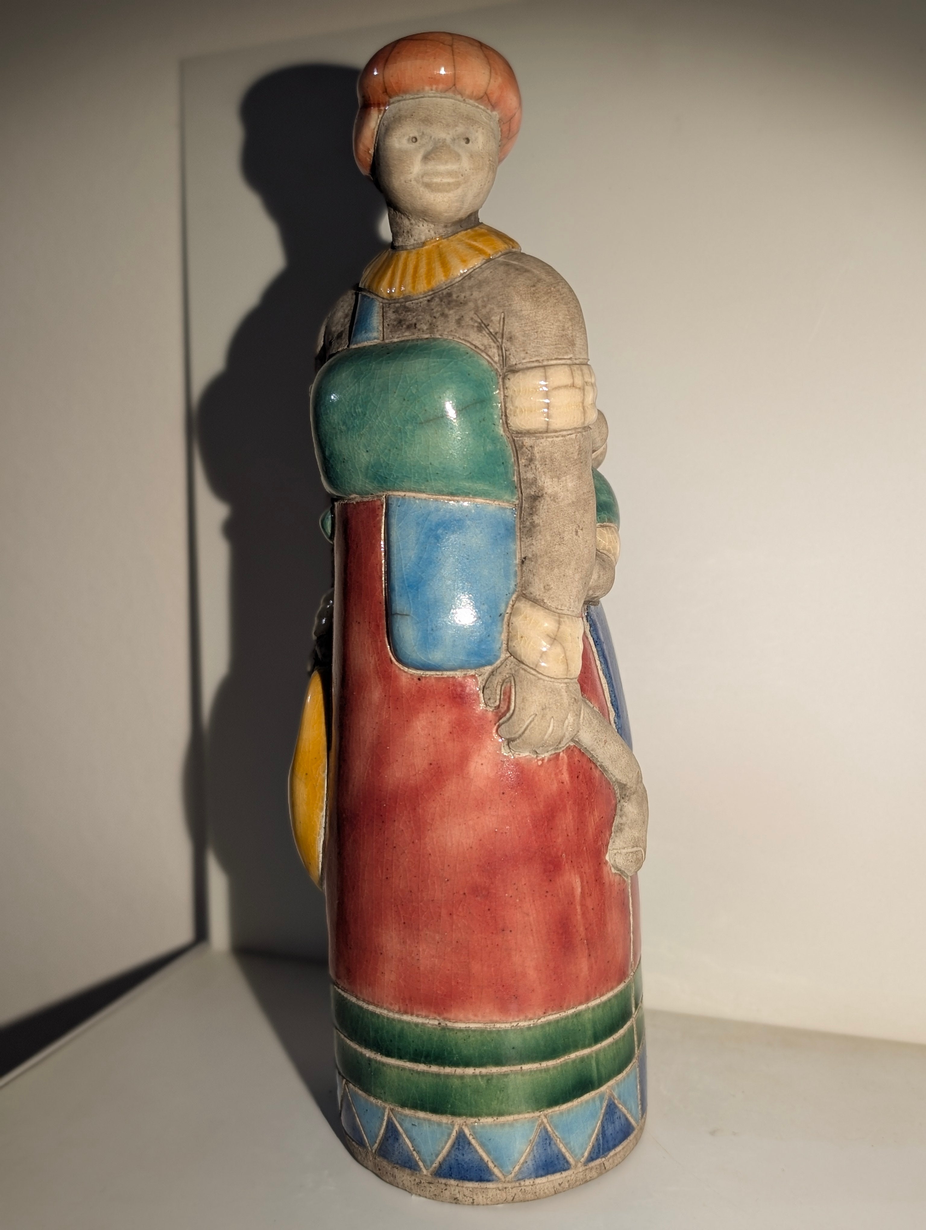 Donna Africana con Bambino – Ceramica Fatta a Mano | Sudafrica