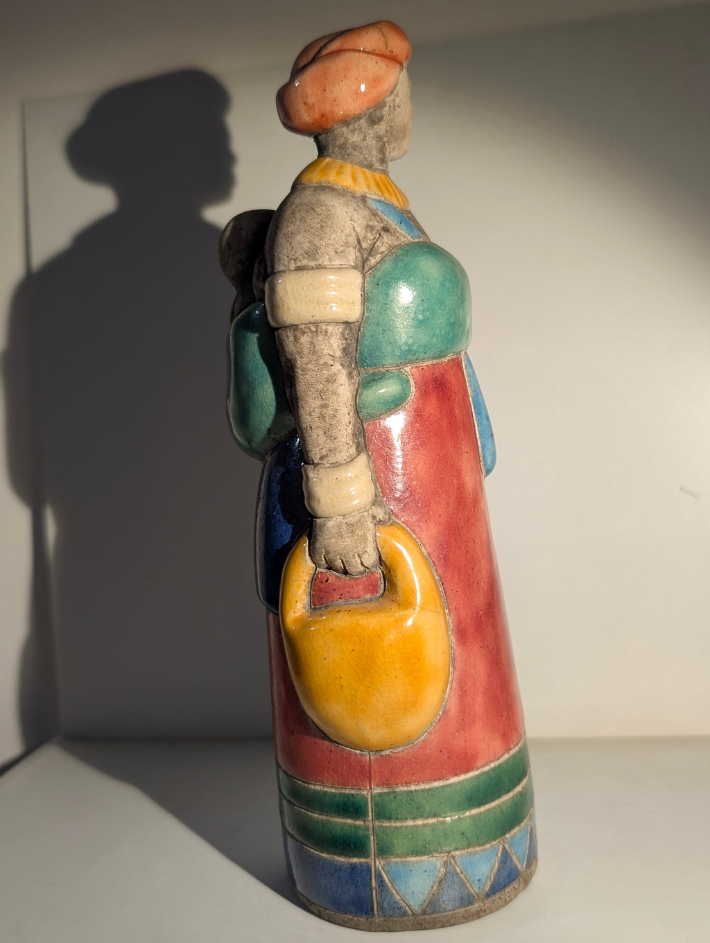 Donna Africana con Bambino – Ceramica Fatta a Mano | Sudafrica