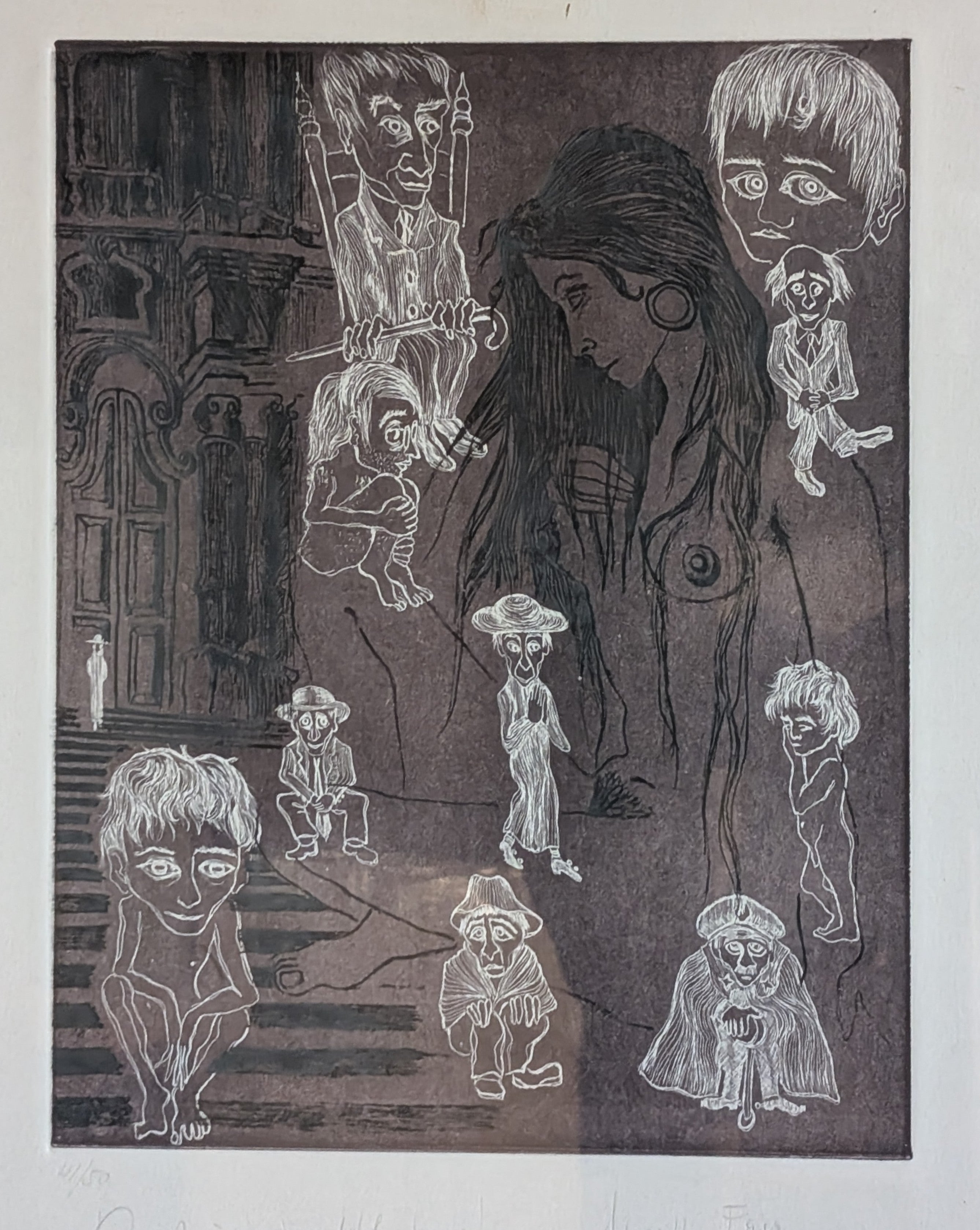 "Questo è un incredibile paese" — Opera grafica di Pippo Fava