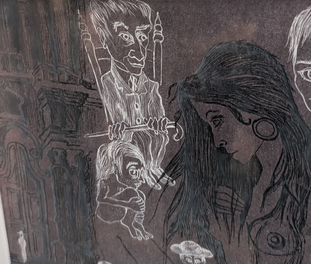 "Questo è un incredibile paese" — Opera grafica di Pippo Fava