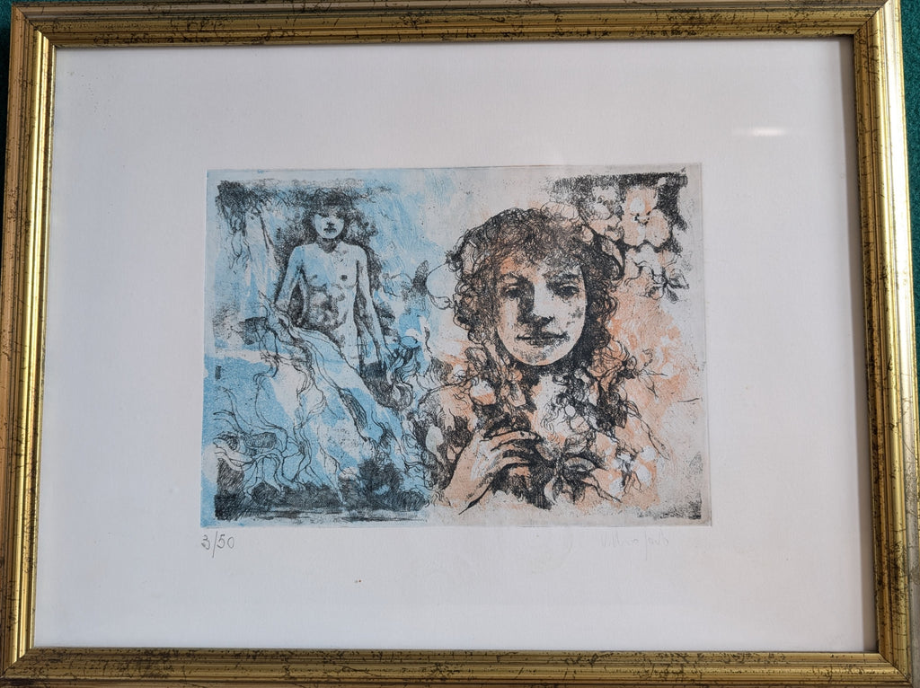 Vittorio Savo – Figure fanciullesche in paesaggio onirico floreale