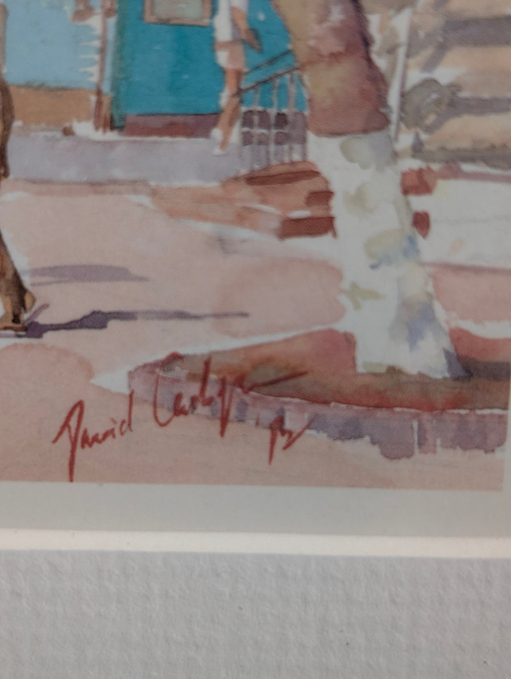 Vita di Villaggio ai Caraibi – Acquerello Originale