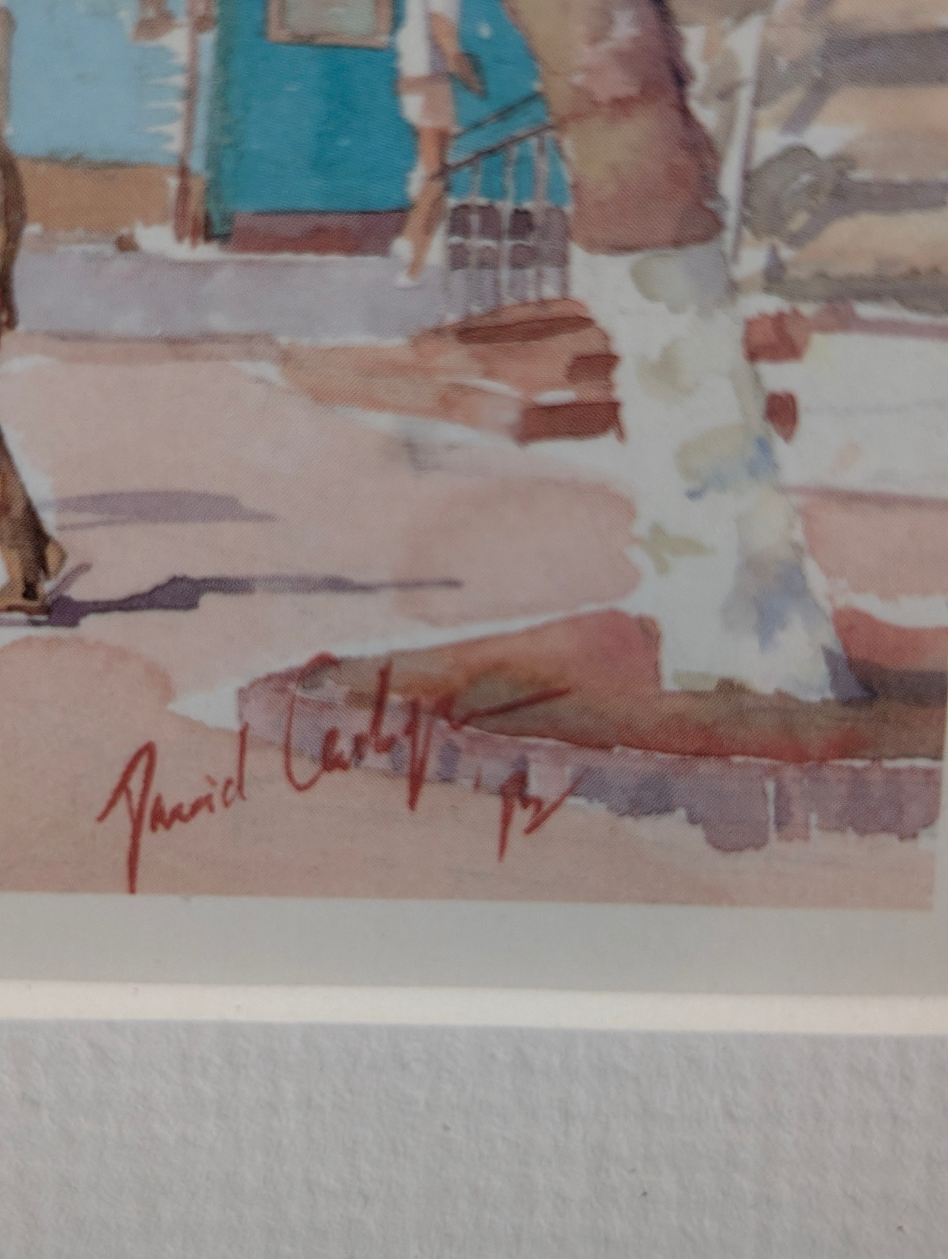 Vita di Villaggio ai Caraibi – Acquerello Originale