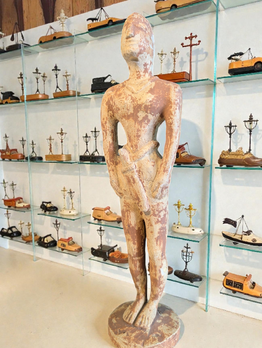 Guerriero Minoico Terracotta 24cm - Replica Arte Cretese Antica