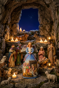 Angelo Natalizio con Natività - Jim Shore Heartwood Creek