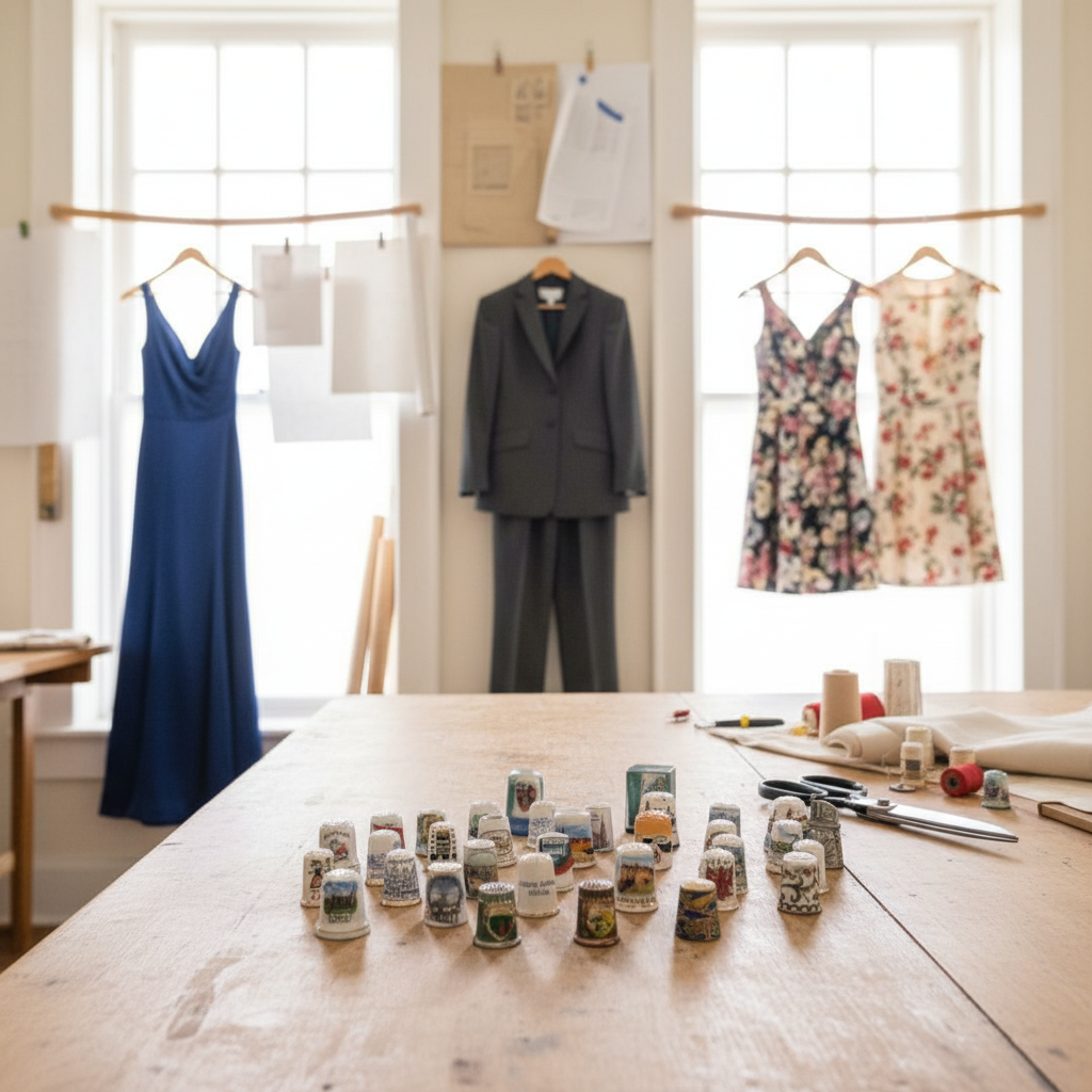 Lotto Collezione Ditali da Cucito Internazionali - Memorabilia da Città e Nazioni del Mondo - Collezionismo Vintage