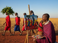Donne Masai al Lavoro - 75×45 cm