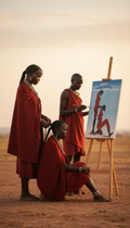 Masai - Vita domestica - 85×45 cm